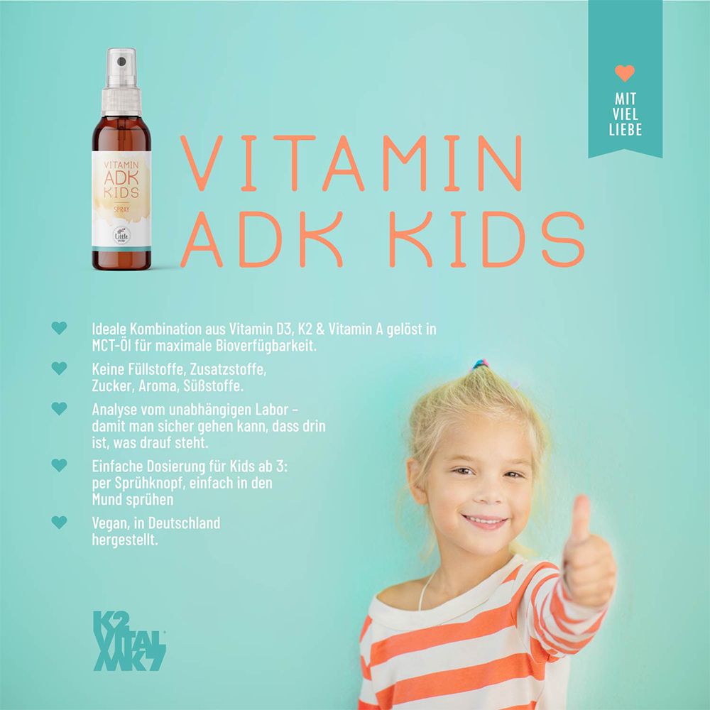 Little Wow Vitamin D3+K2 und A Kids