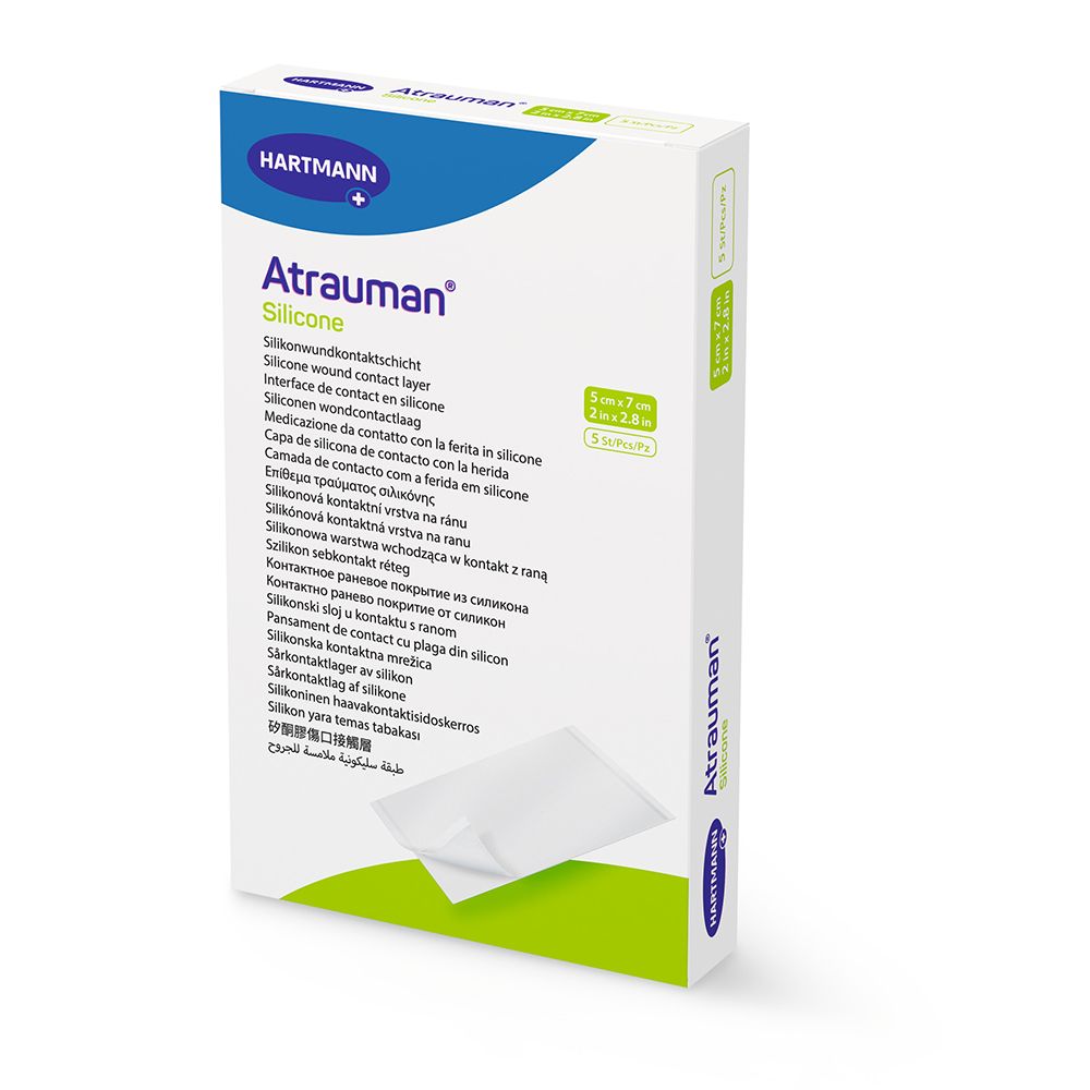 Atrauman Silicone steril 5x7 cm Kompressen 5 St