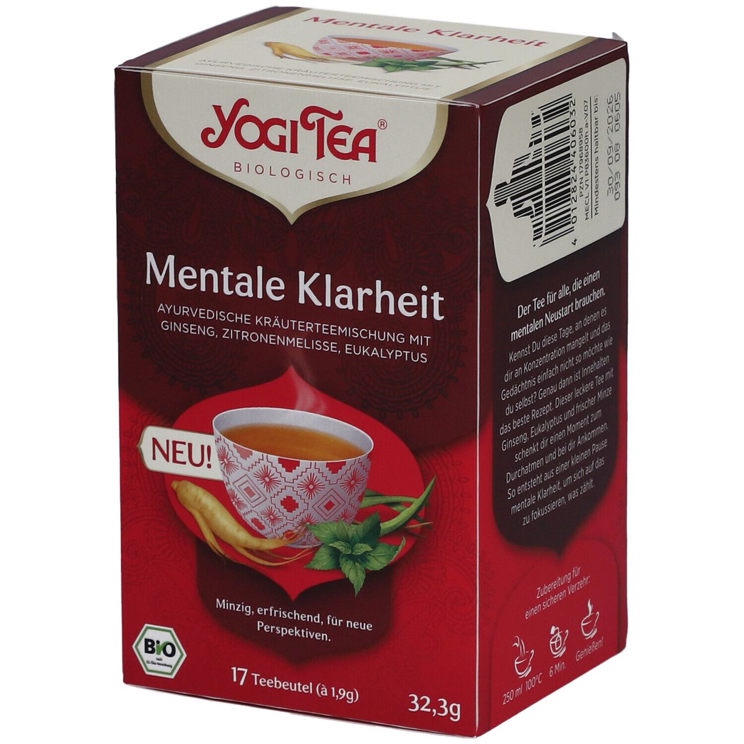 Yogi TEA Mentale Klarheit Bio Filterbeutel 17x1,9 g