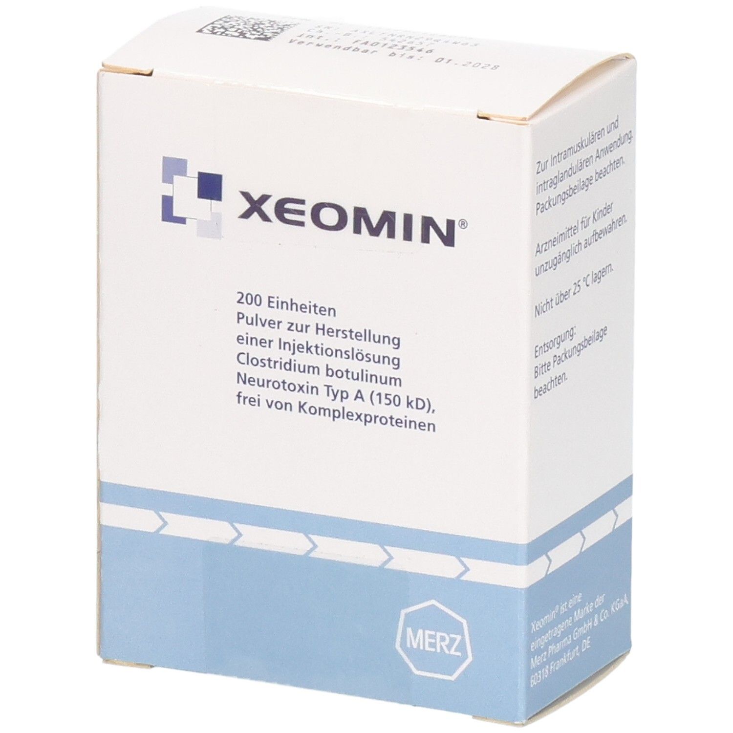 XEOMIN 200 Einheiten Pulver zur Herstellung einer Injektionslösung, Clostridium botulinum Neurotoxin Typ A (150 kD).
