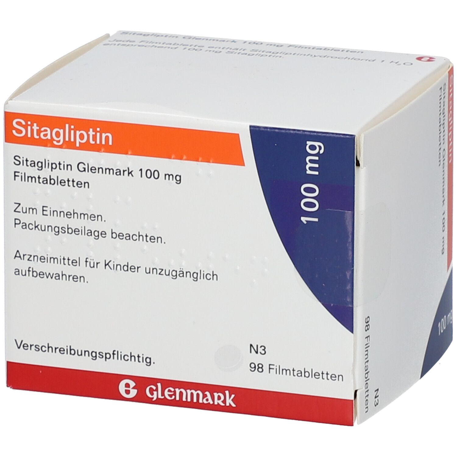 SITAGLIPTIN Glenmark 100 mg Filmtabletten 98 St mit dem E-Rezept kaufen ...