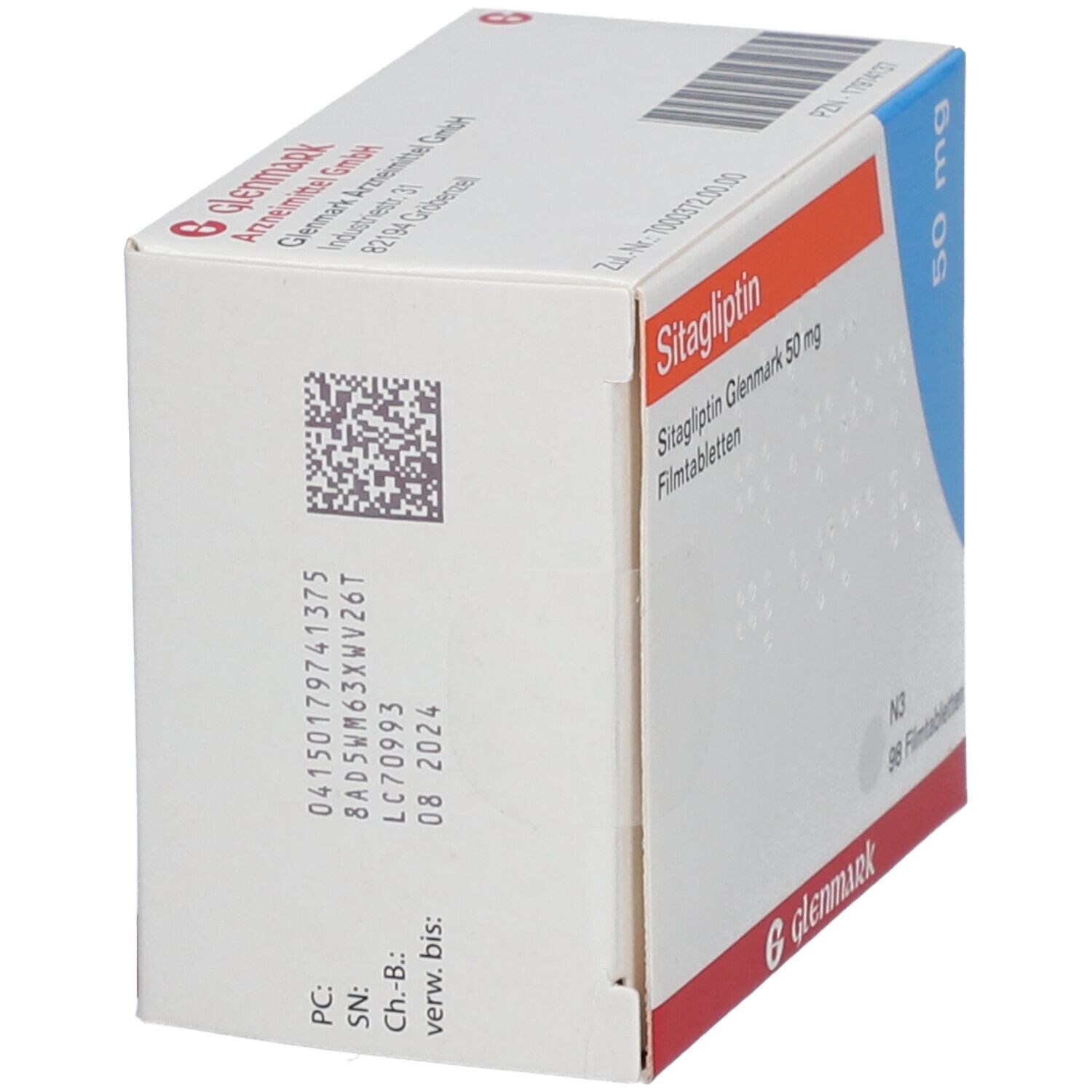 Sitagliptin Glenmark 50 mg Filmtabletten 98 St