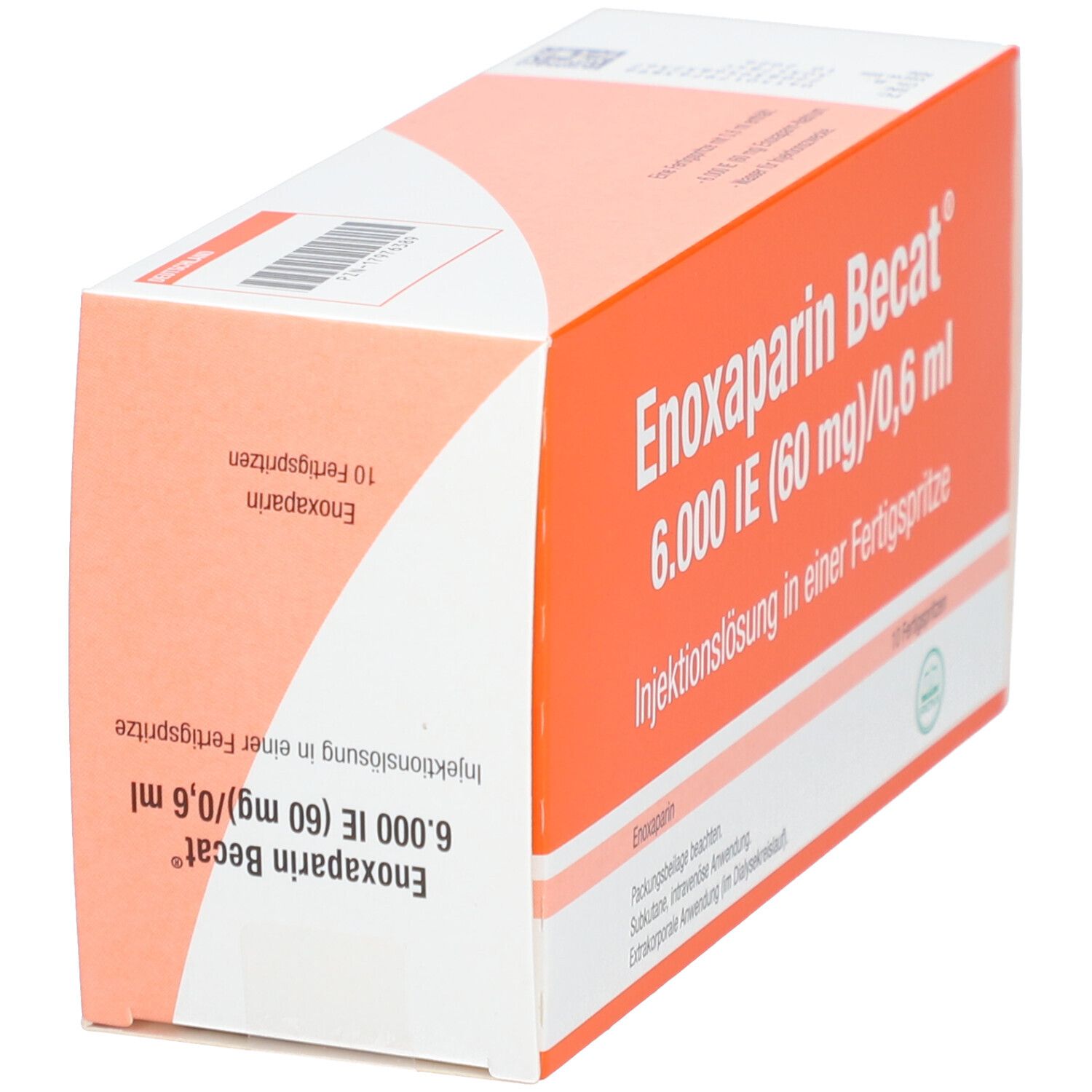 Enoxaparin Becat 6.000 I.e. 60mg/0,6ml Inj.-Lsg.FS 10 St Infusionsemulsion