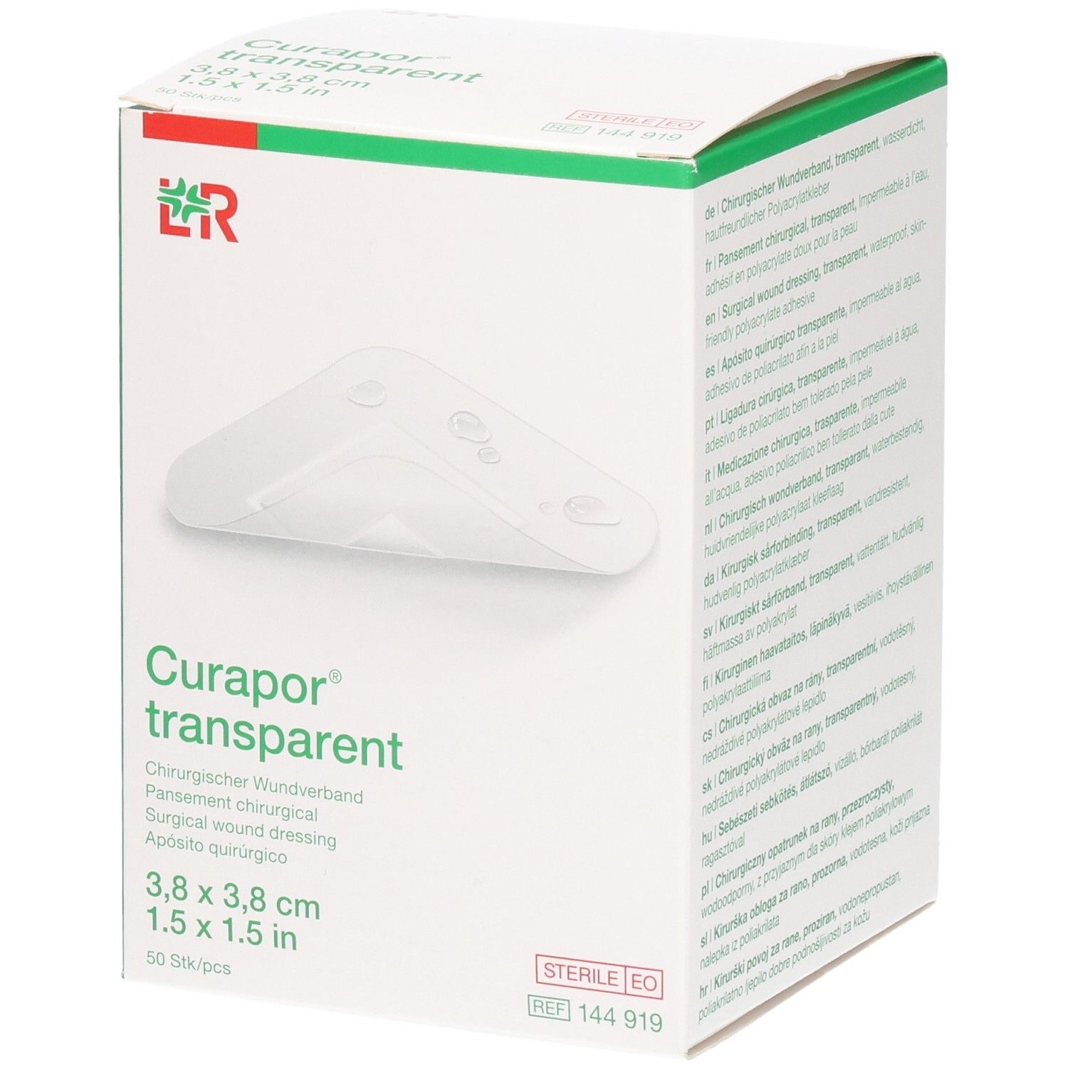Curapor Wundverband steril transparent 3,8x3,8 cm 50 St Verband