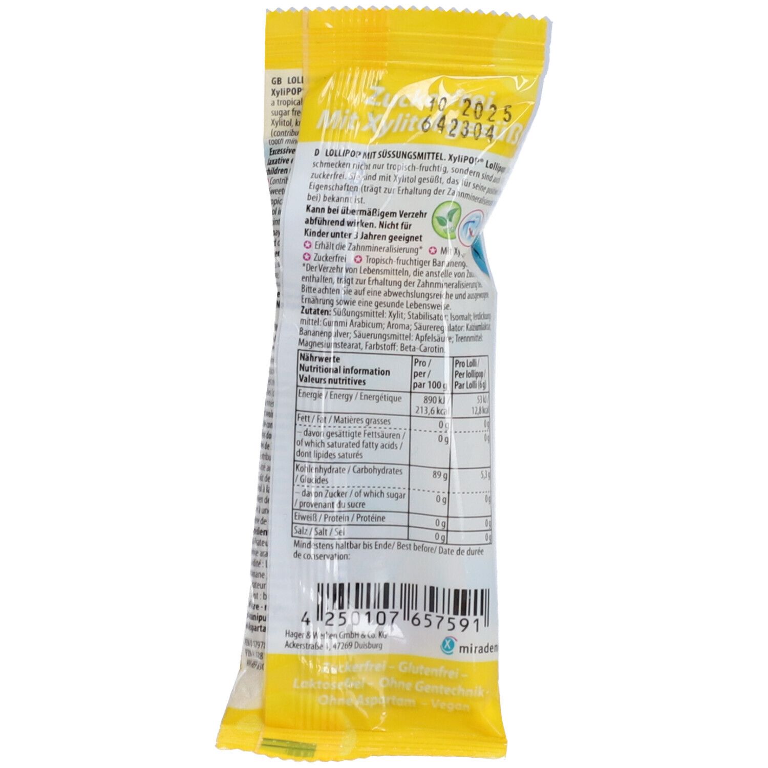 XyliPOP® Zuckerfreier Lollipop Banana