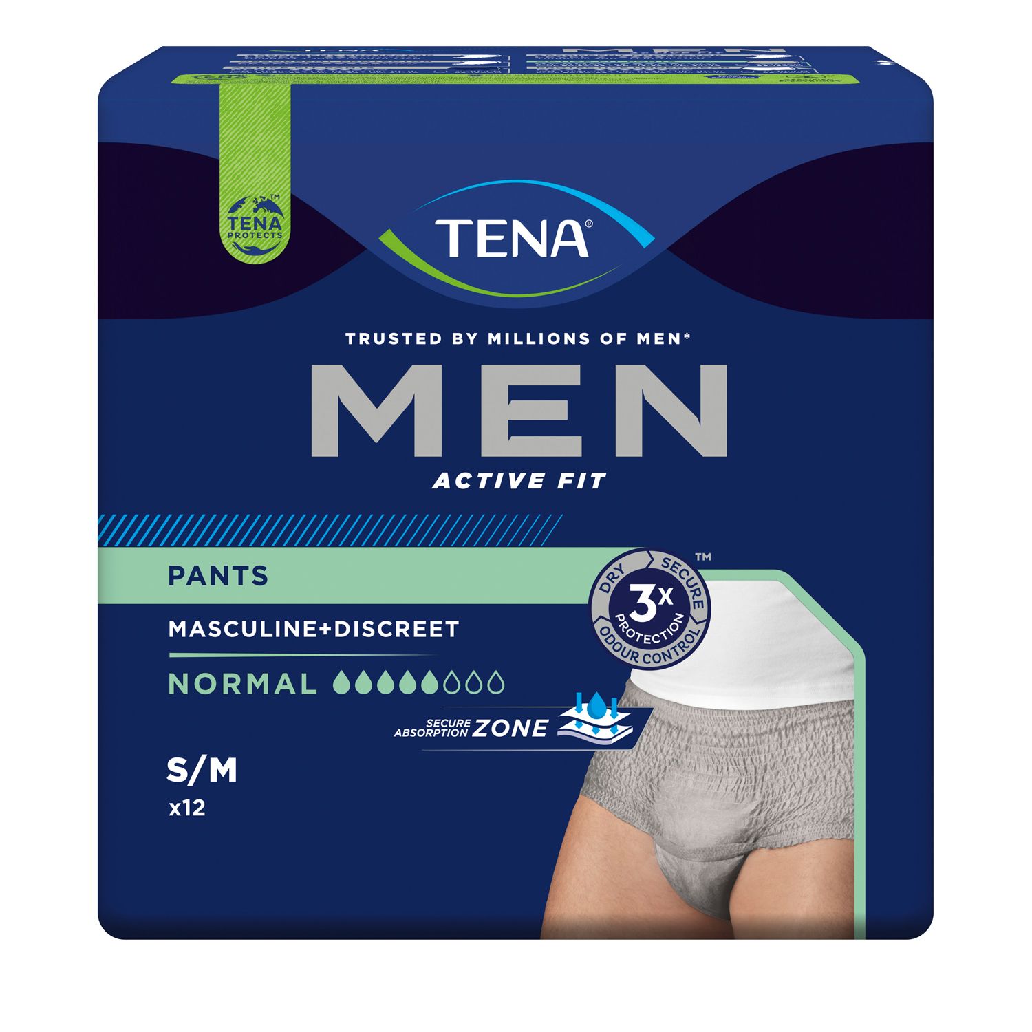 TENA MEN ACTIVE FIT PANTS S/M