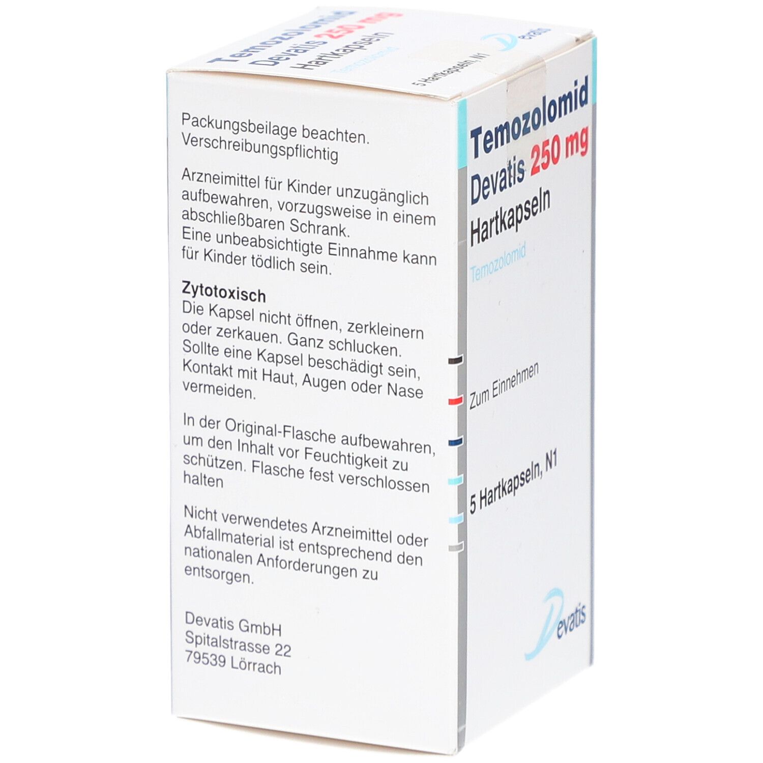 TEMOZOLOMID Devatis 250 mg Hartkapseln