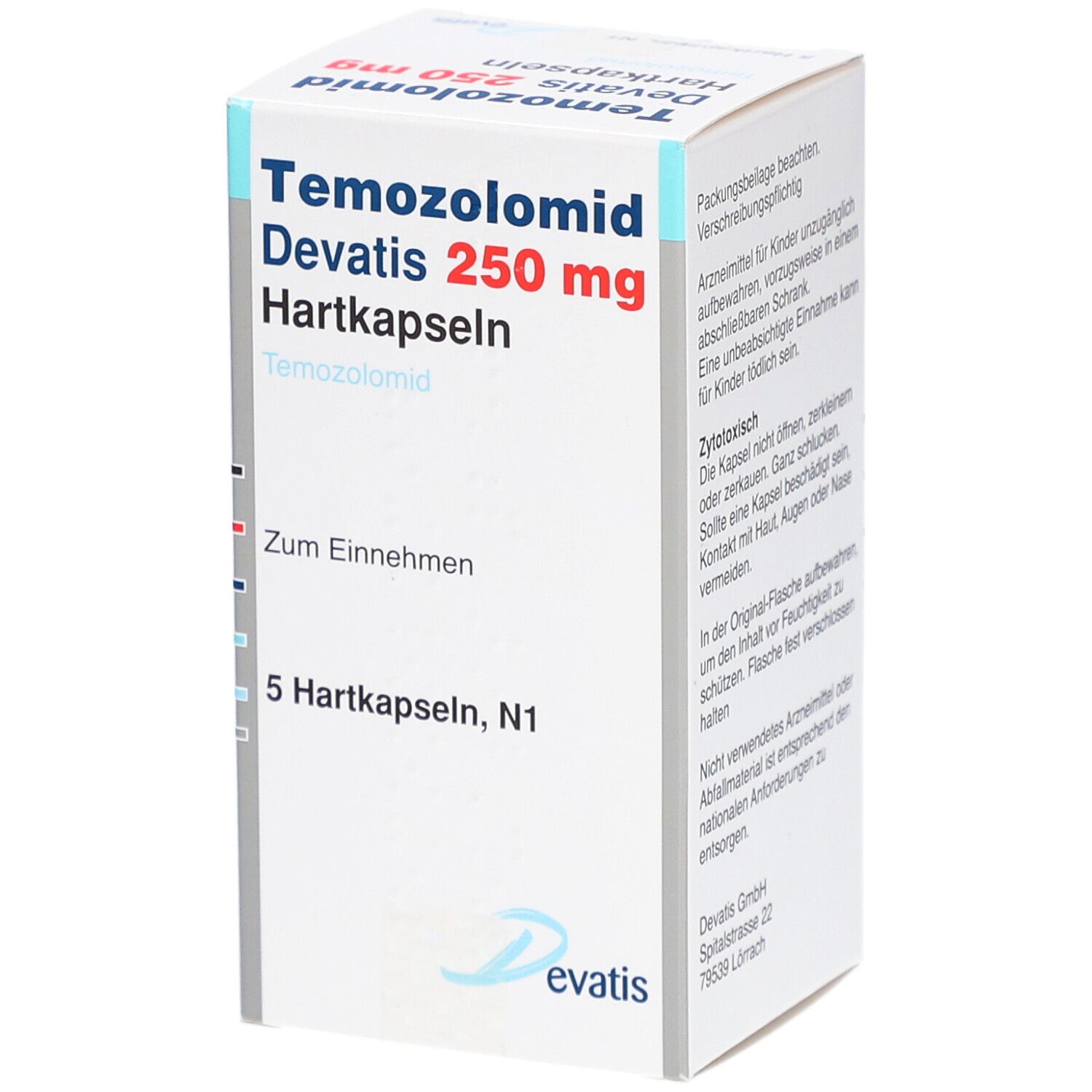 TEMOZOLOMID Devatis 250 mg Hartkapseln