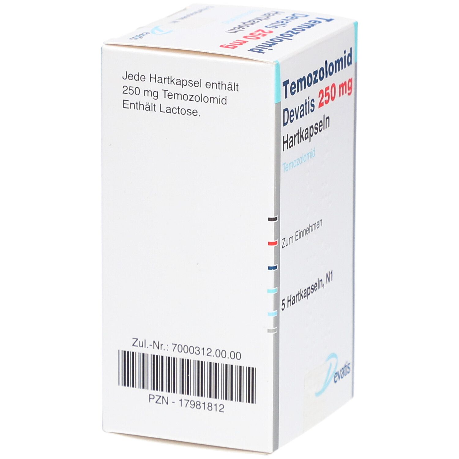 TEMOZOLOMID Devatis 250 mg Hartkapseln