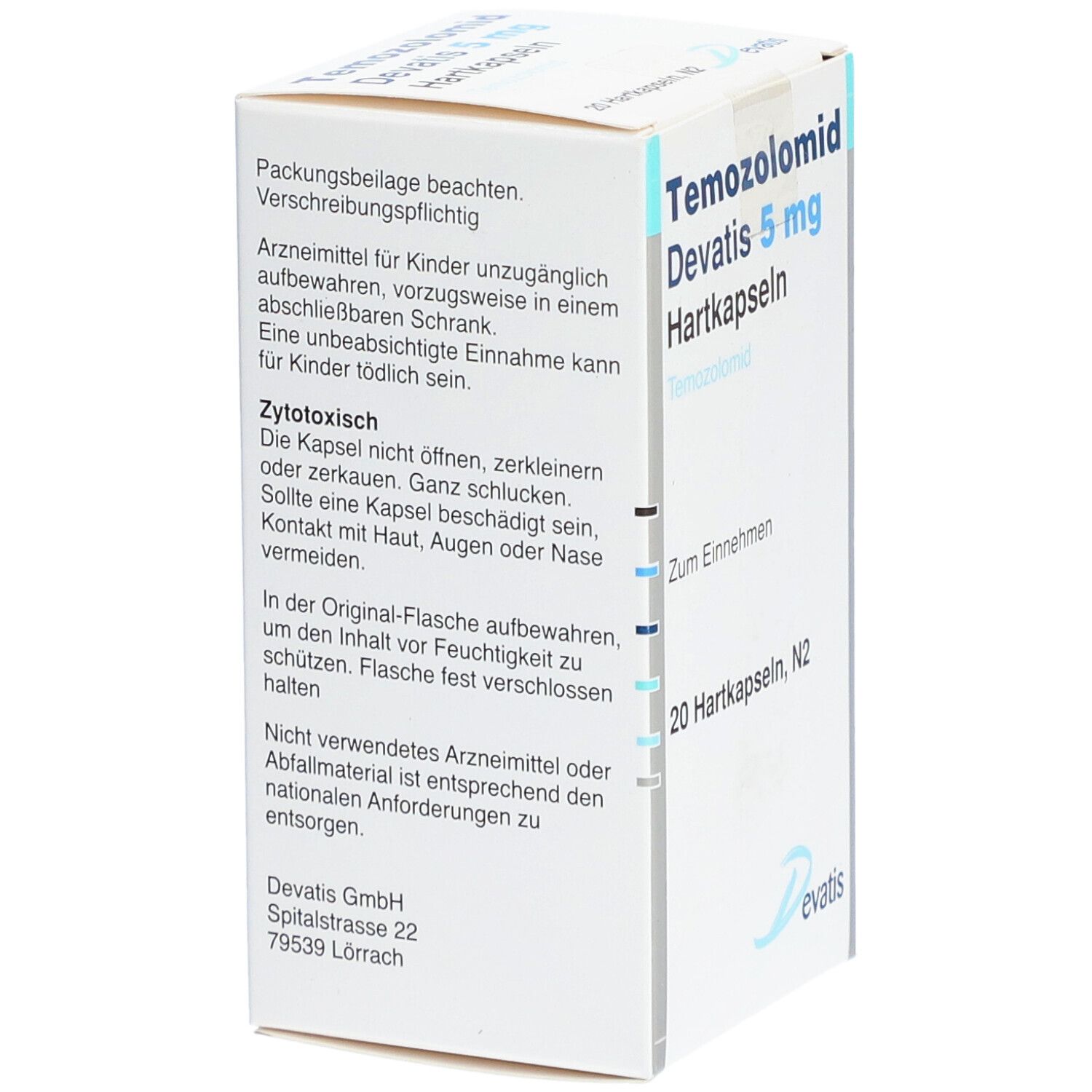 Temozolomid Devatis 250 mg Hartkapseln 20 St