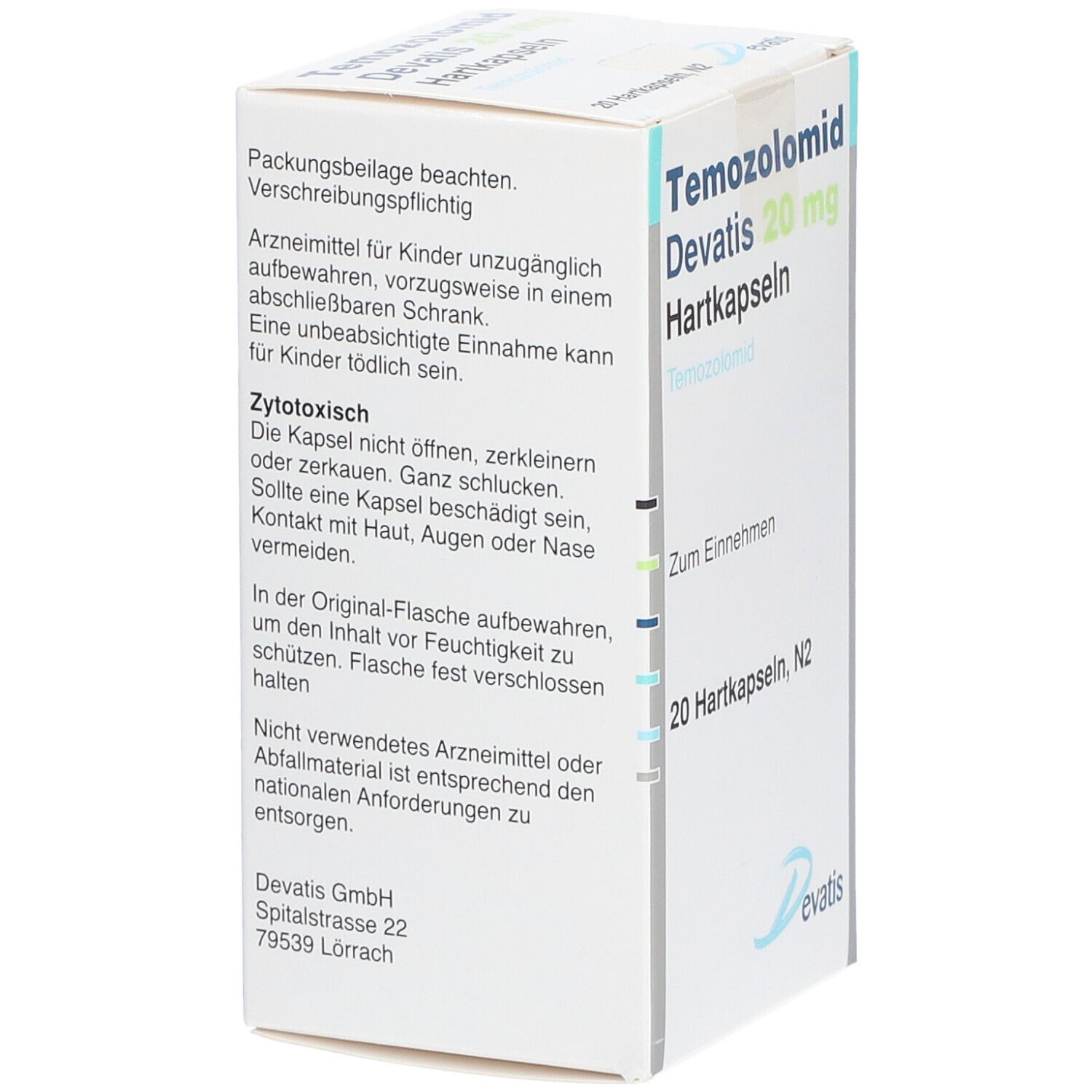 TEMOZOLOMID Devatis 20 mg Hartkapseln