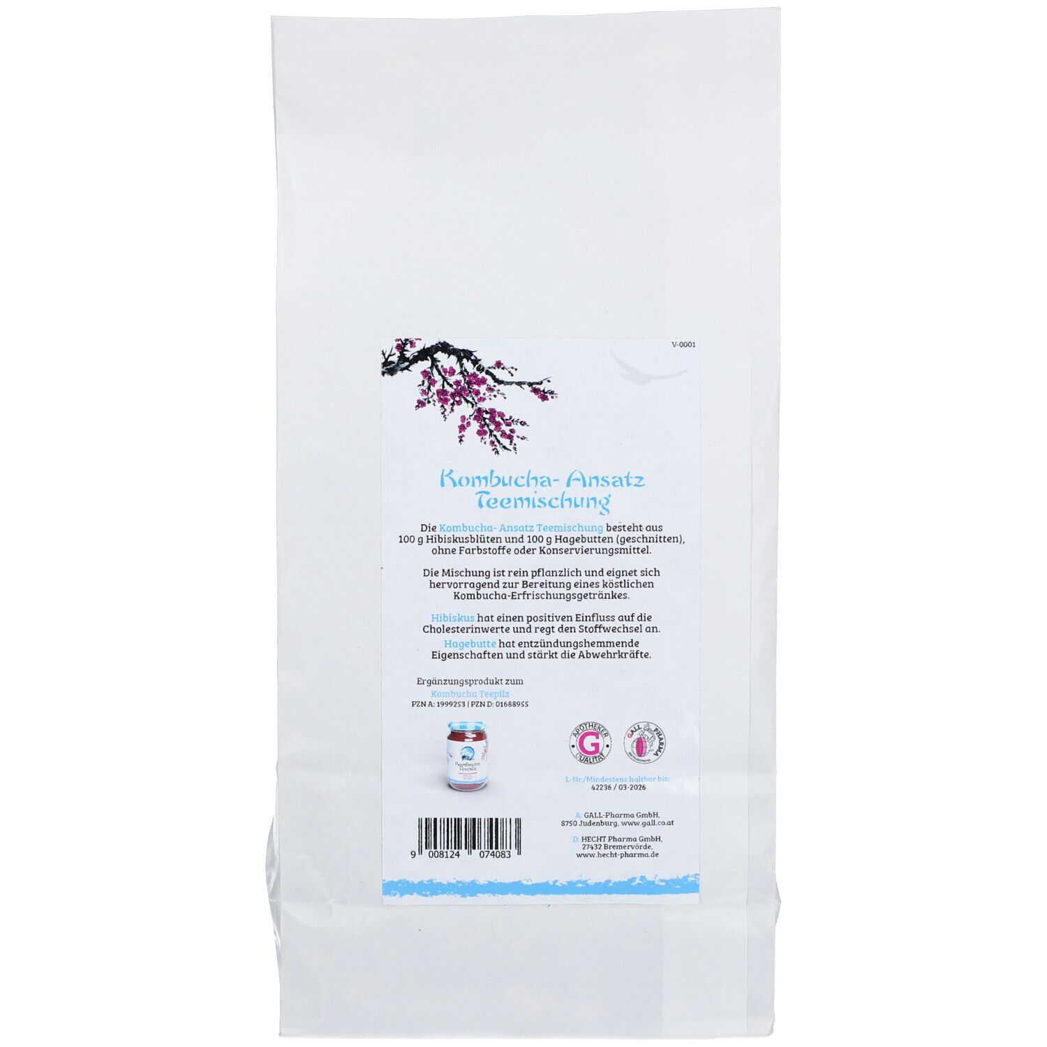 Kombucha Ansatz Teemischung aus Hibiskus+Hagebutte 200 g Tee