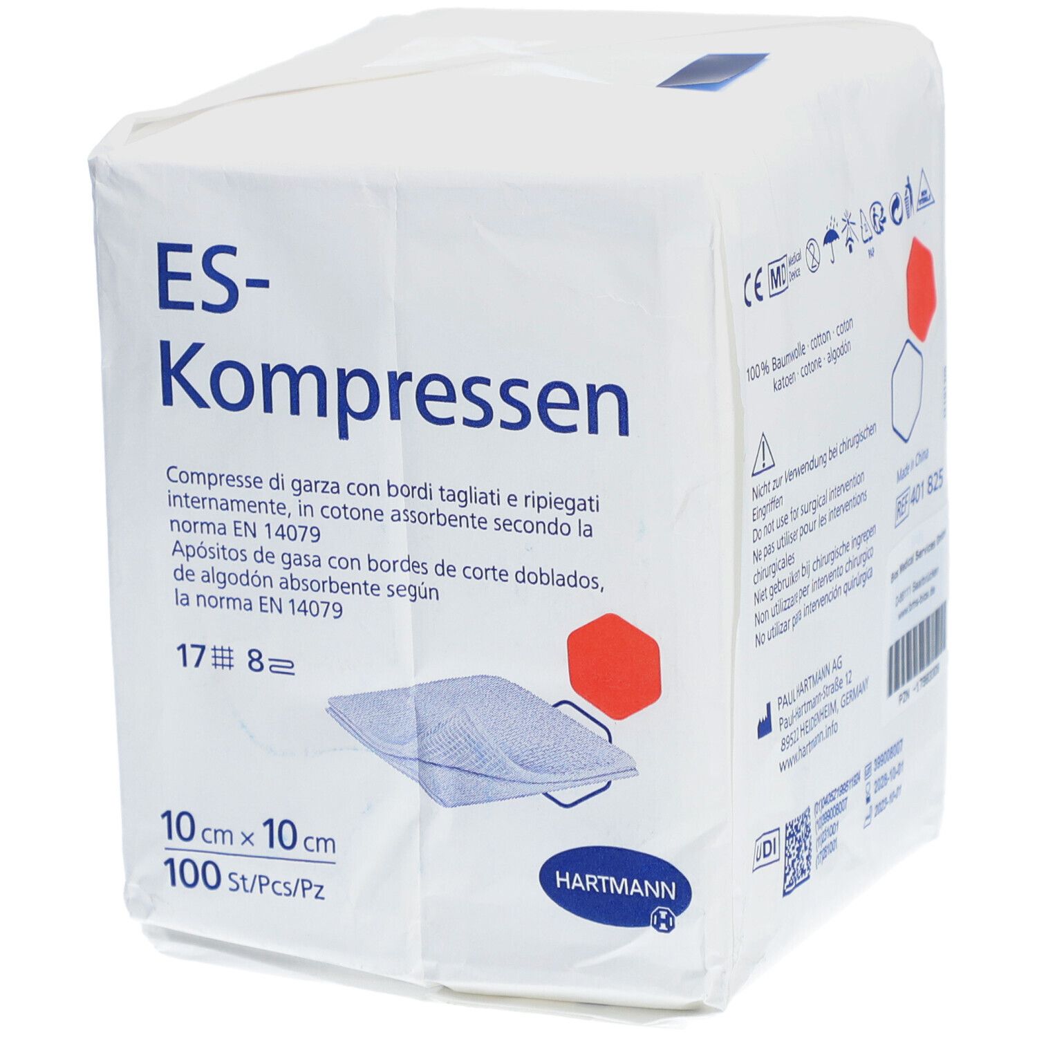 ES-Kompressen unsteril 10x10 cm 8-fach