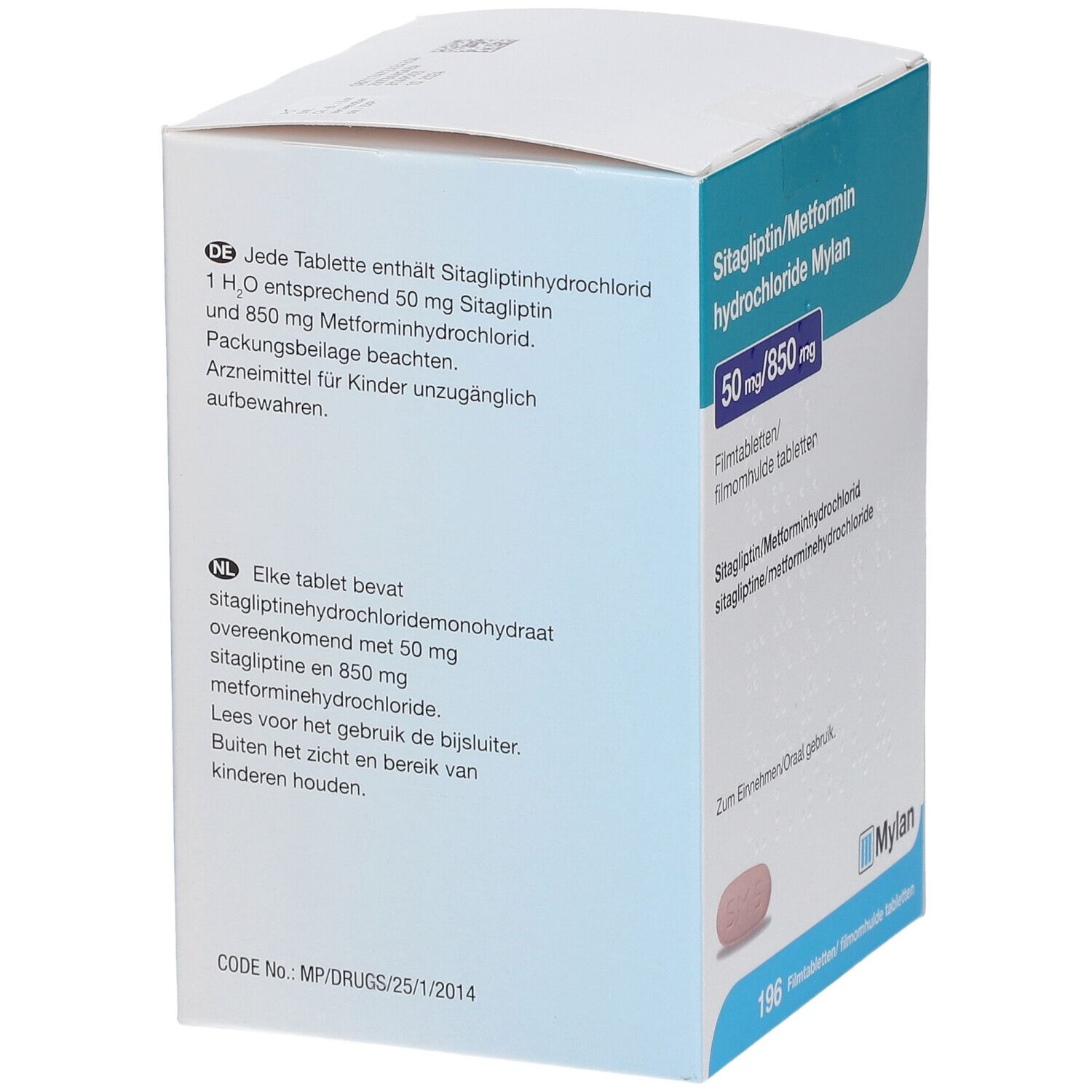 Sitagliptin Metformin-HCl Mylan 50 mg/850 mg FTA 56 St Filmtabletten