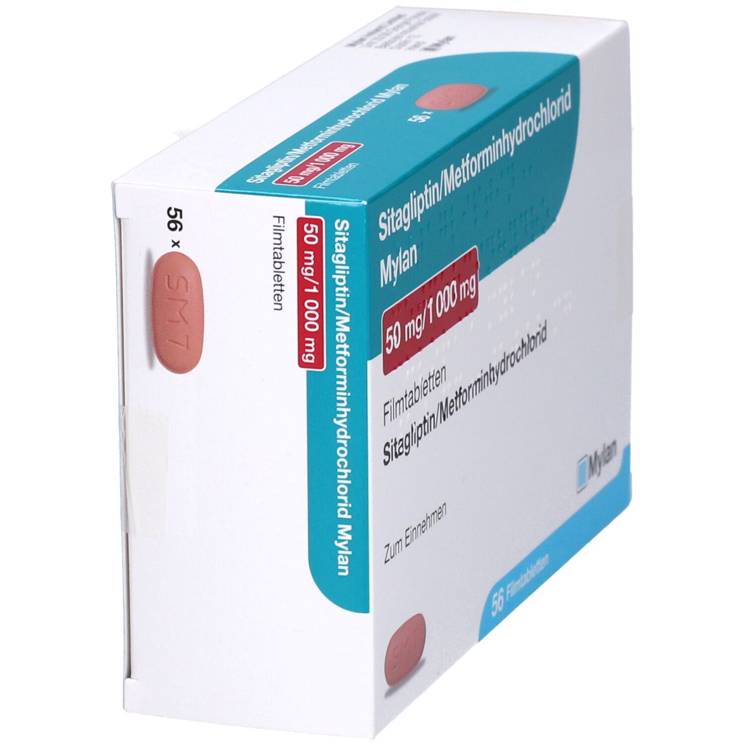 Sitagliptin Metformin-HCl Mylan 50 mg/1000 mg FTA 56 St Filmtabletten