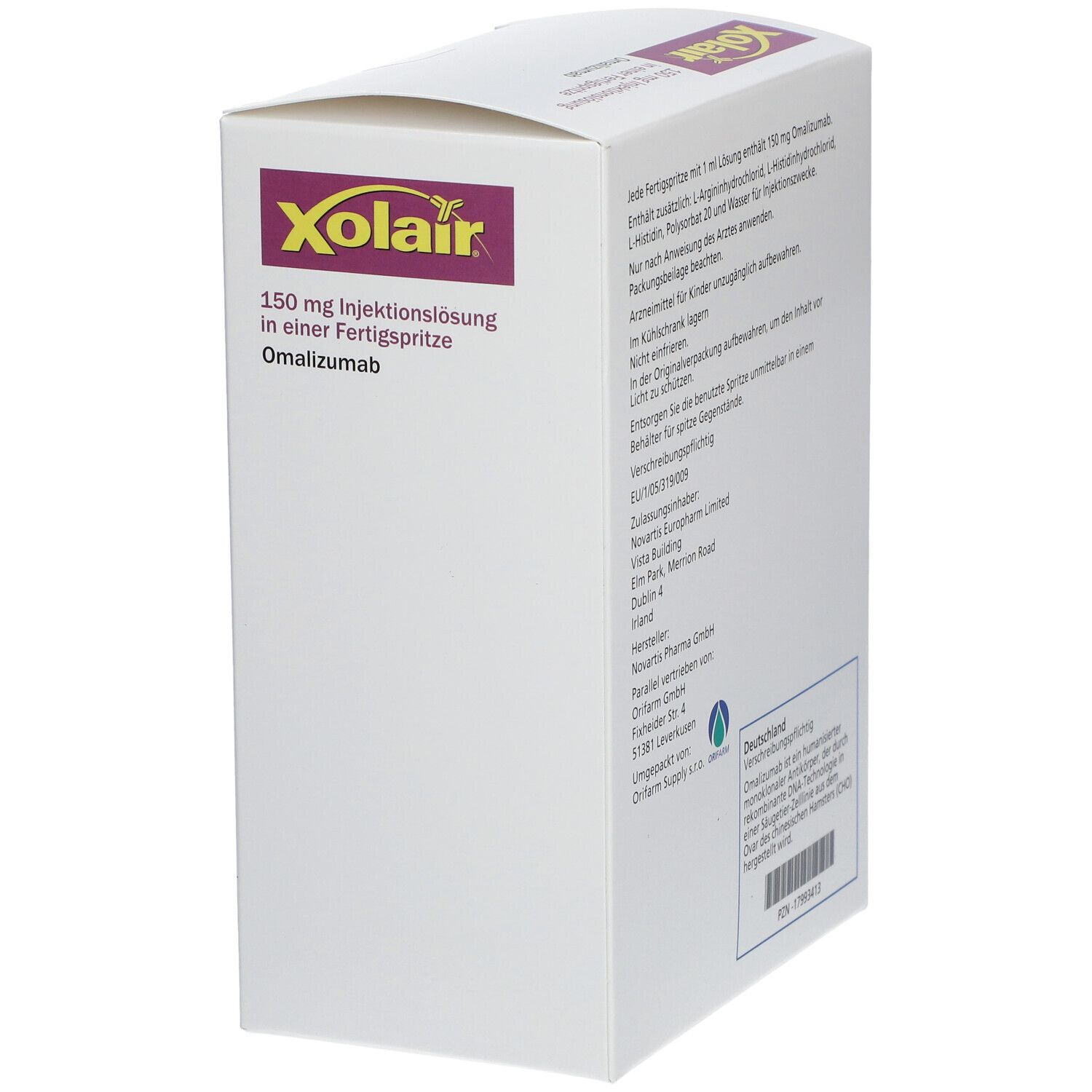 XOLAIR 150 mg Injektionslösung i.e.Fertigspritze