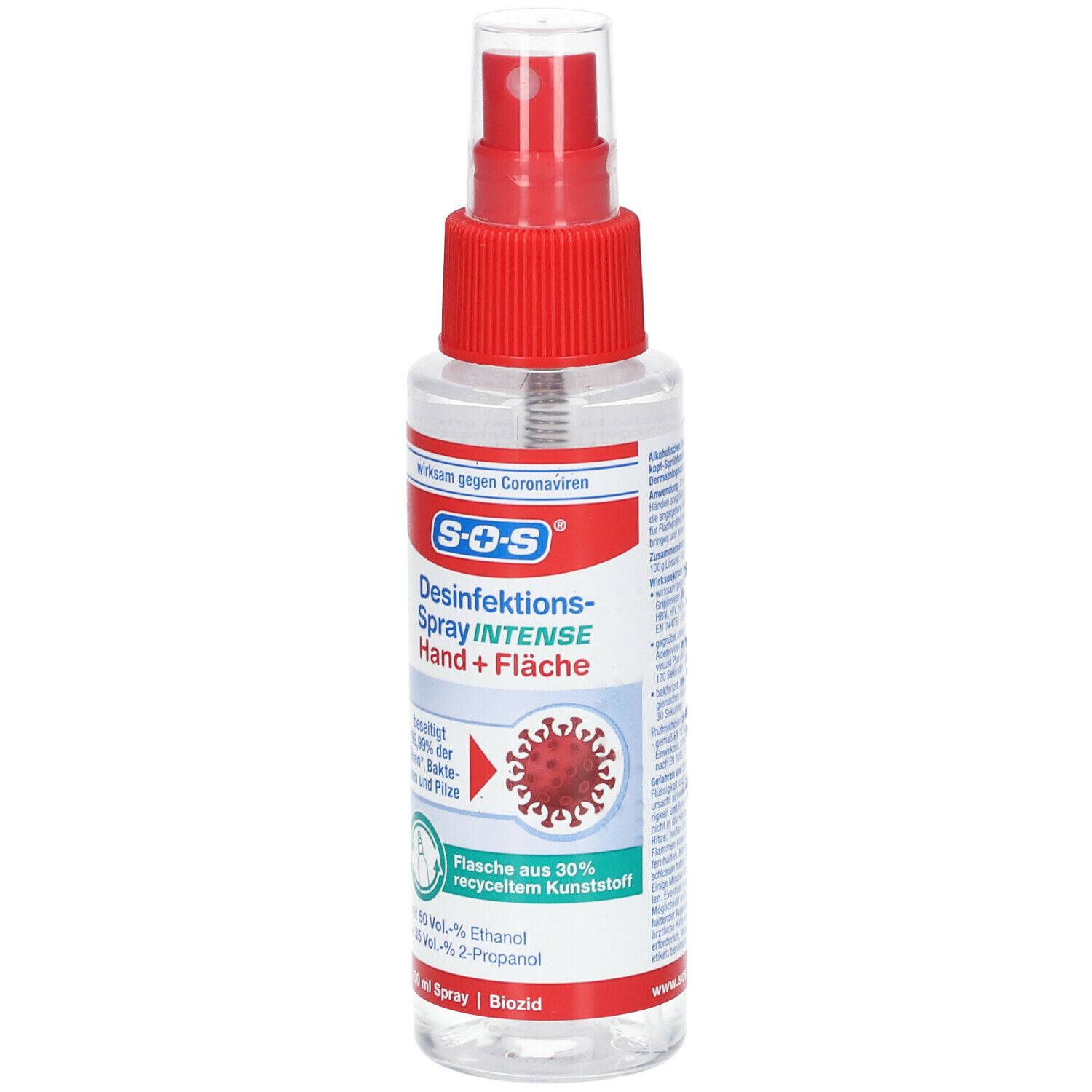 SOS Desinfektionsspray Intense für Hand & Flächen, 100 ml