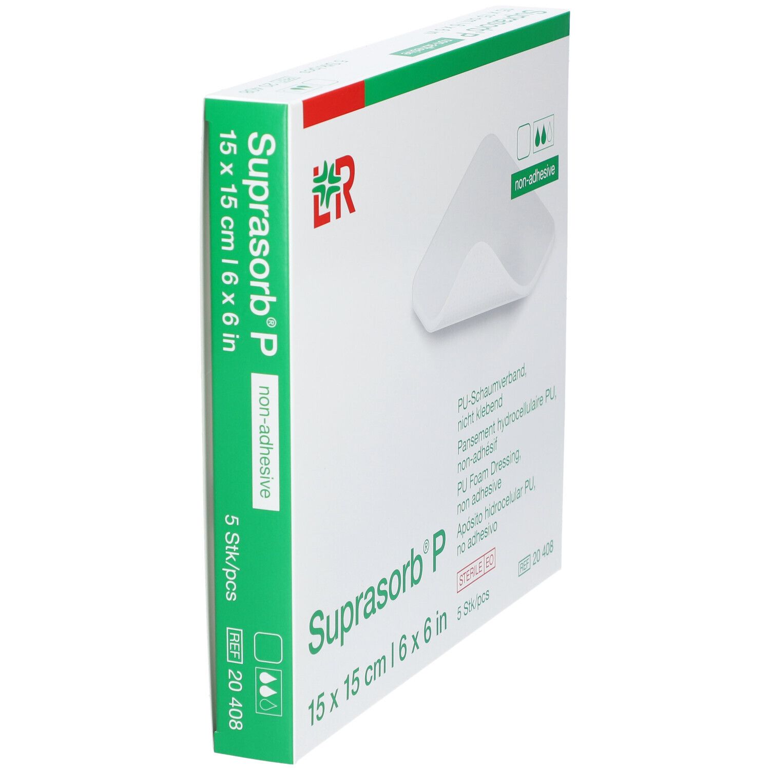 Suprasorb P PU-Schaumv.nicht klebend 15x15 cm 5 St Verband