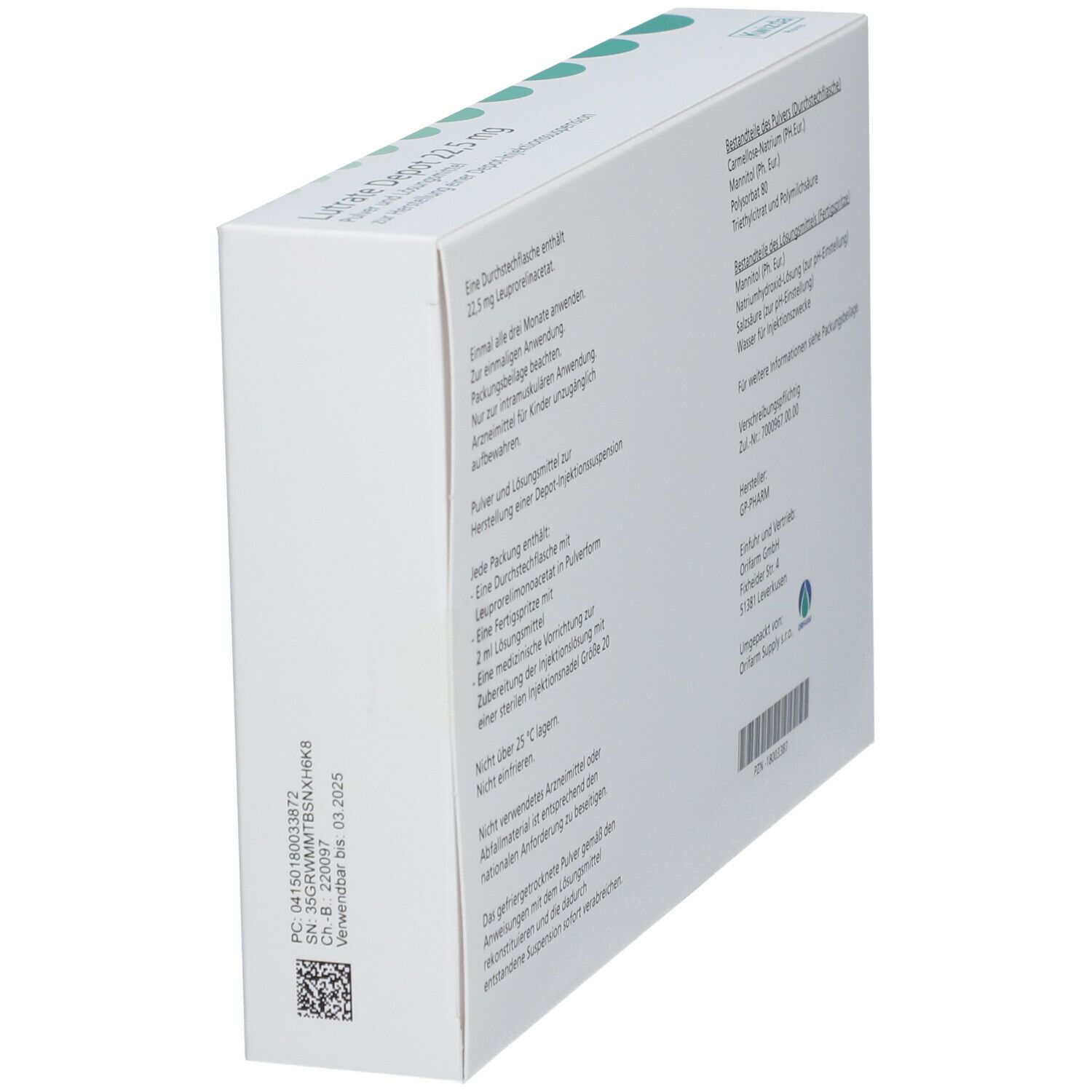LUTRATE Depot 22,5 mg P.u.LM z.H.e.Dep.Inj.-Susp.