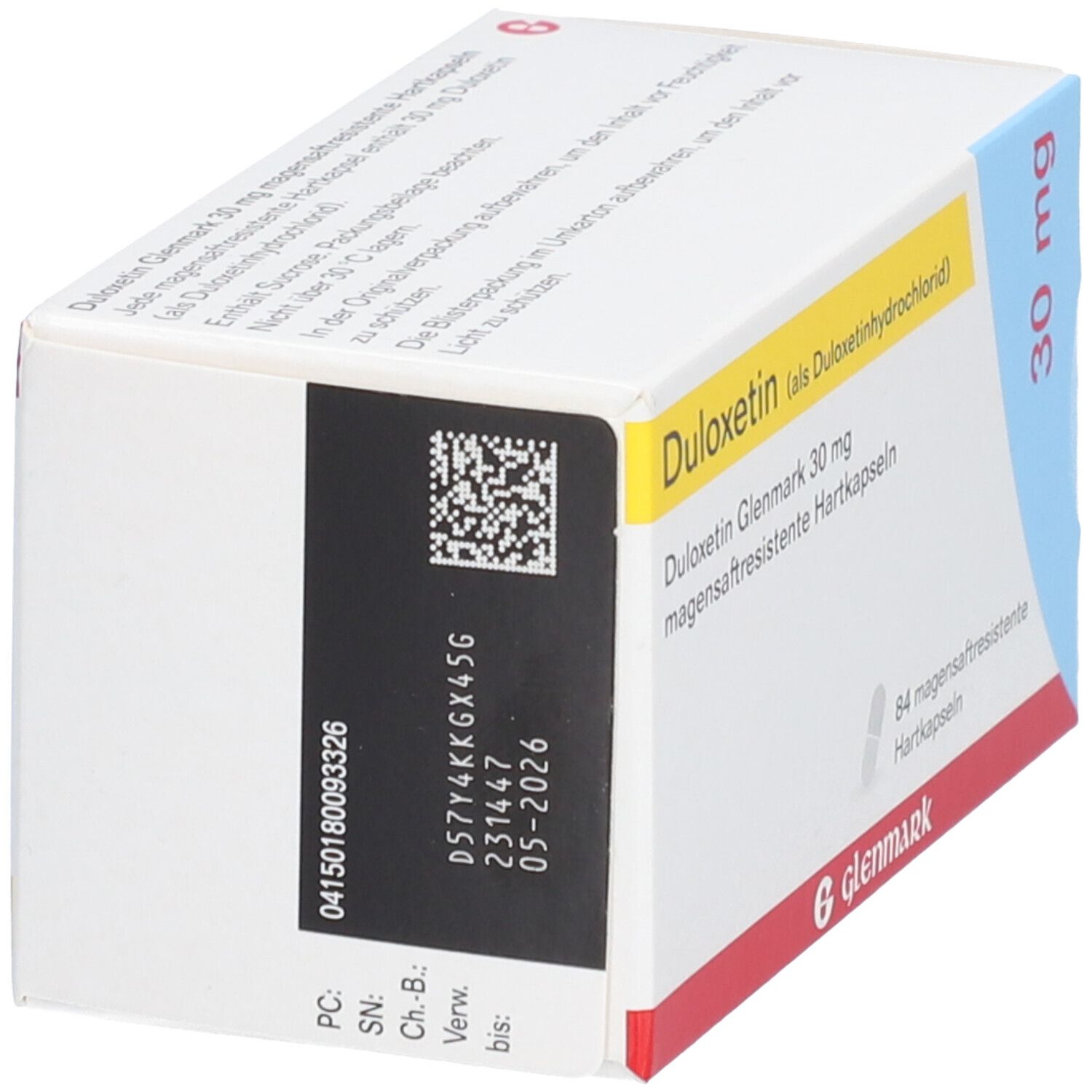 Duloxetin Glenmark 30 mg magensaftres.Hartkapseln 84 St Magensaftresistente Hartkapseln