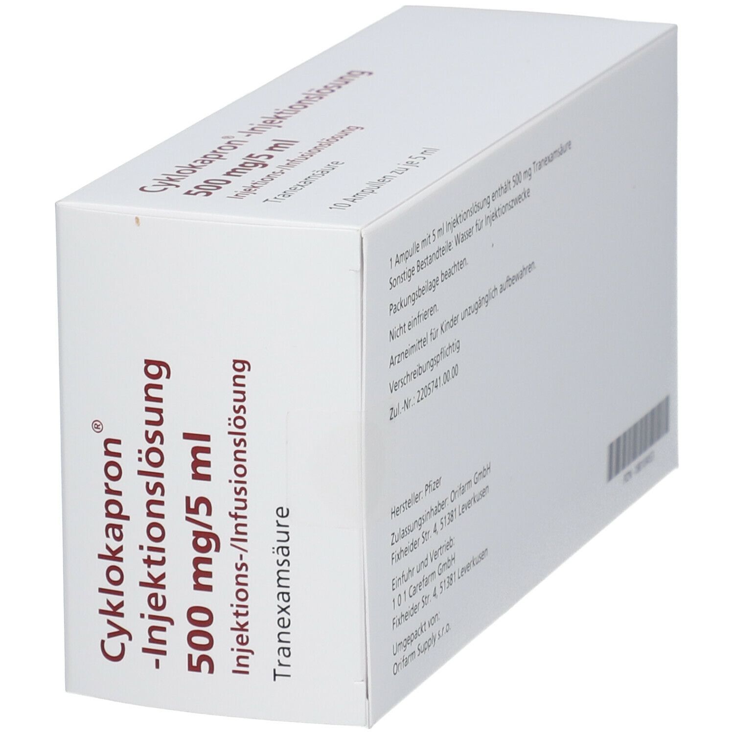 Cyklokapron-Injektionslösung 500 mg