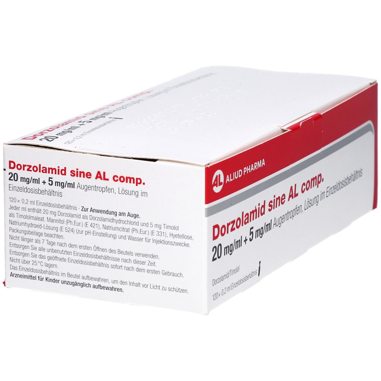 Dorzolamid sine AL comp. 20mg/ml+5mg/ml ATR im EDB 120x0,2 ml Einzeldosispipetten