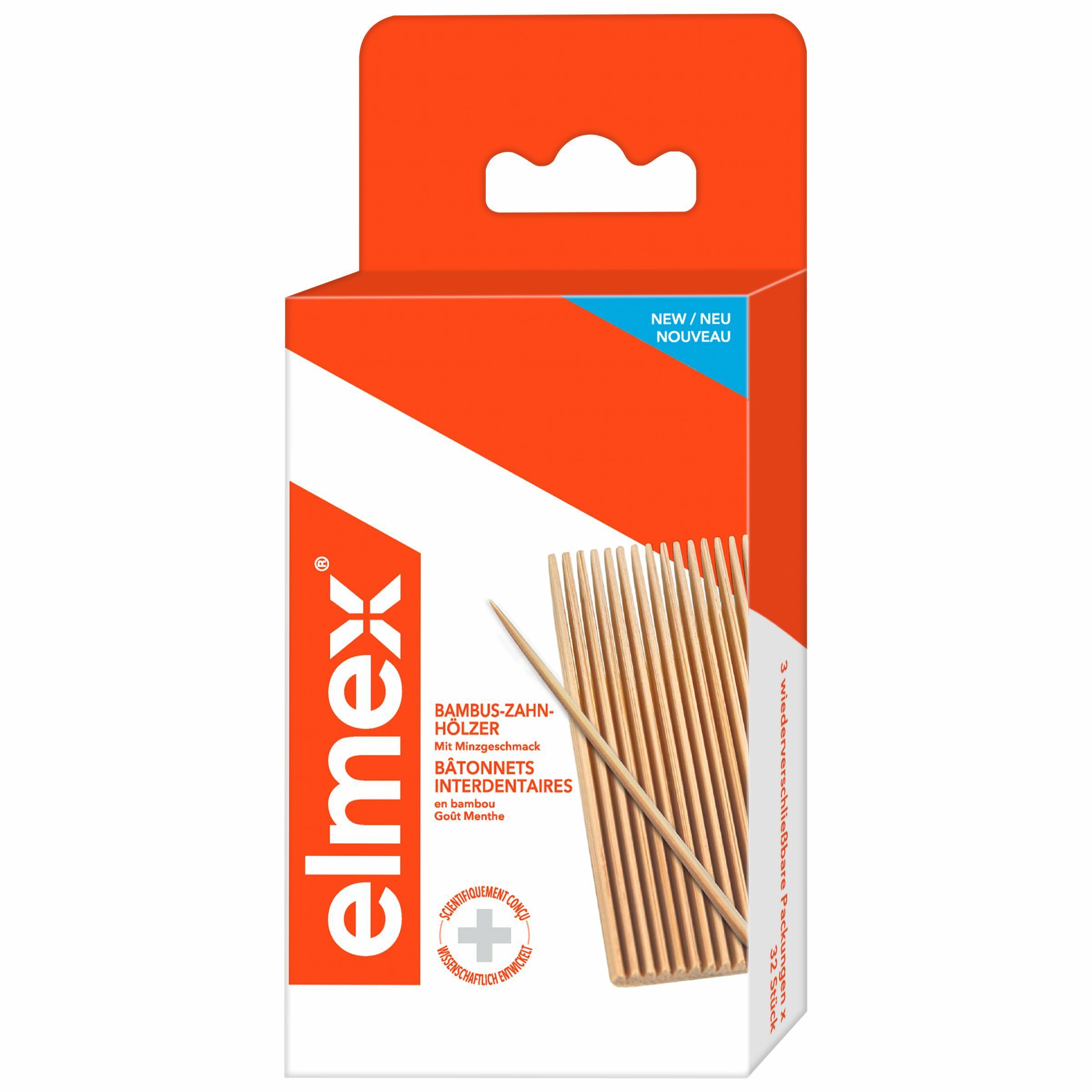 elmex Bambus-Zahnhölzer Minzgeschmack