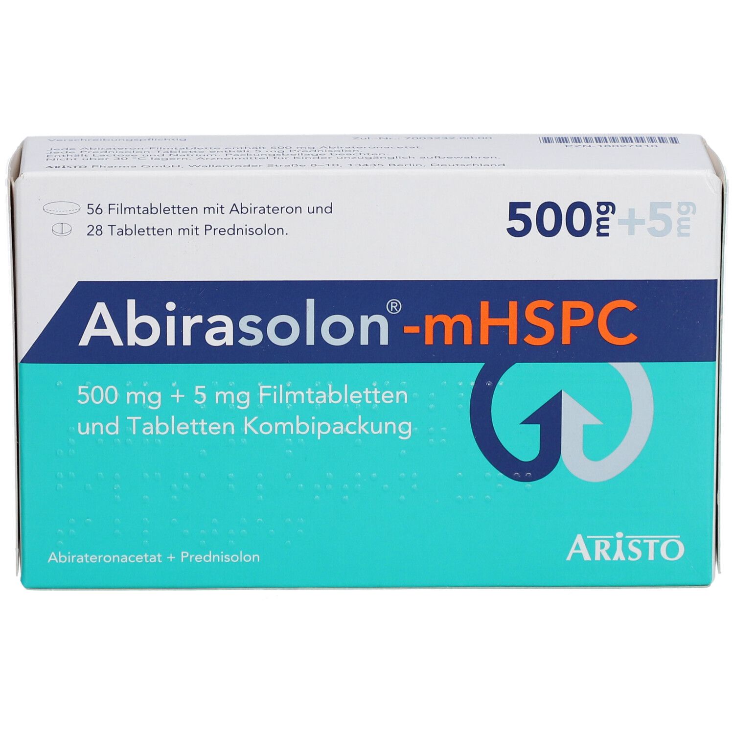 Abirasolon-mHSPC 500 mg 56 FTB + 5 mg 28 TAB