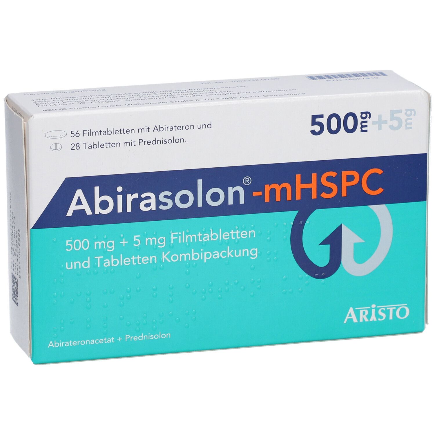 Abirasolon-mHSPC 500 mg 56 FTB + 5 mg 28 TAB