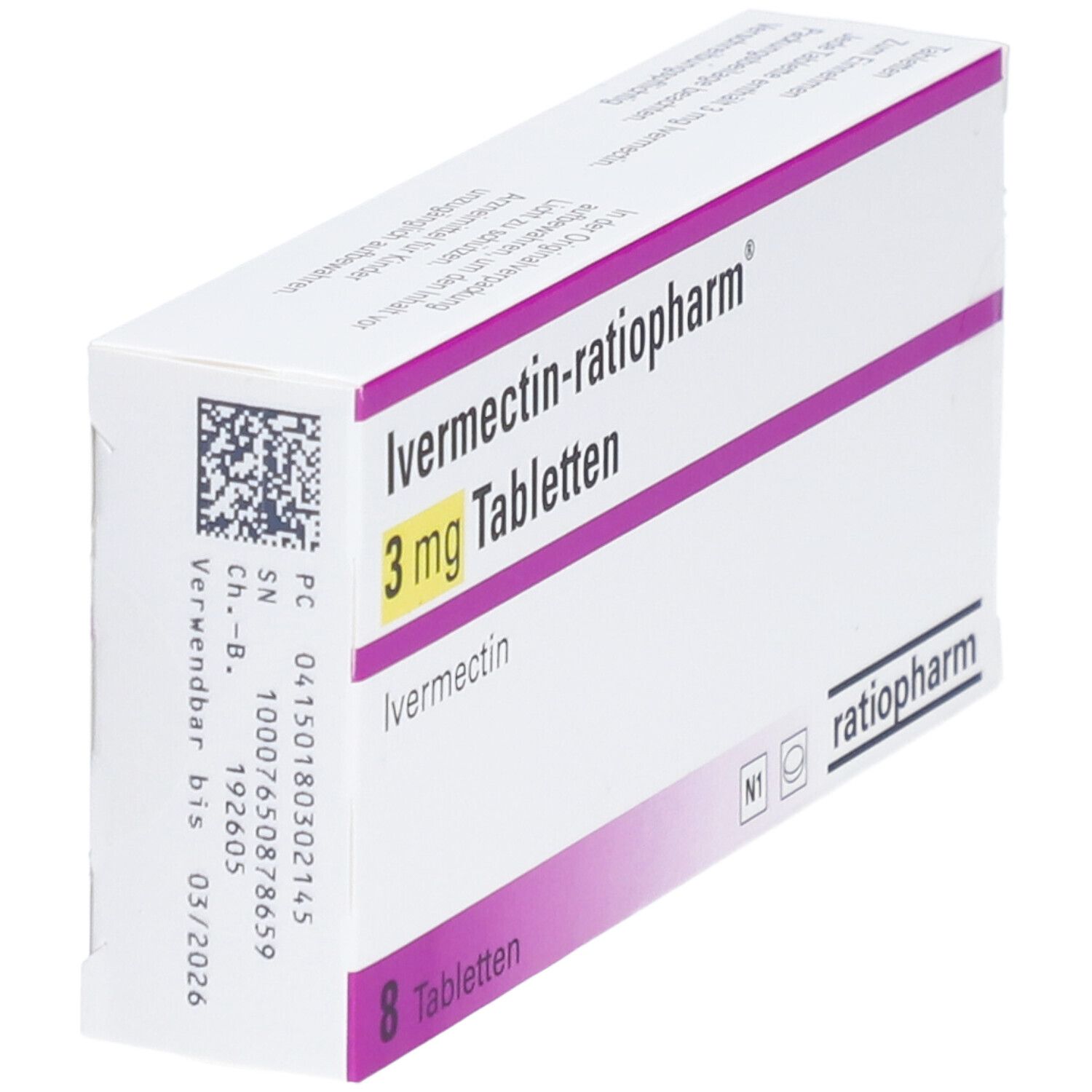 IVERMECTIN-ratiopharm 3 mg Tabletten 20 St