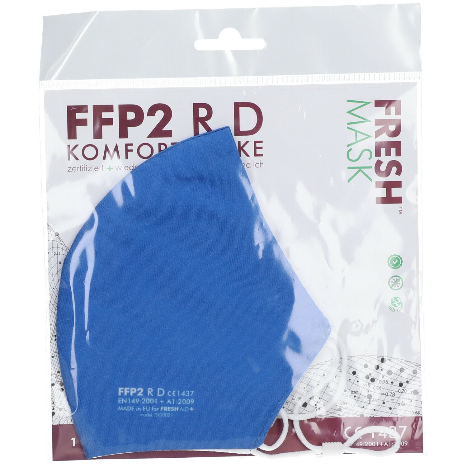 FRESH AID+FFP2 RD Komfortmaske dunkelblau