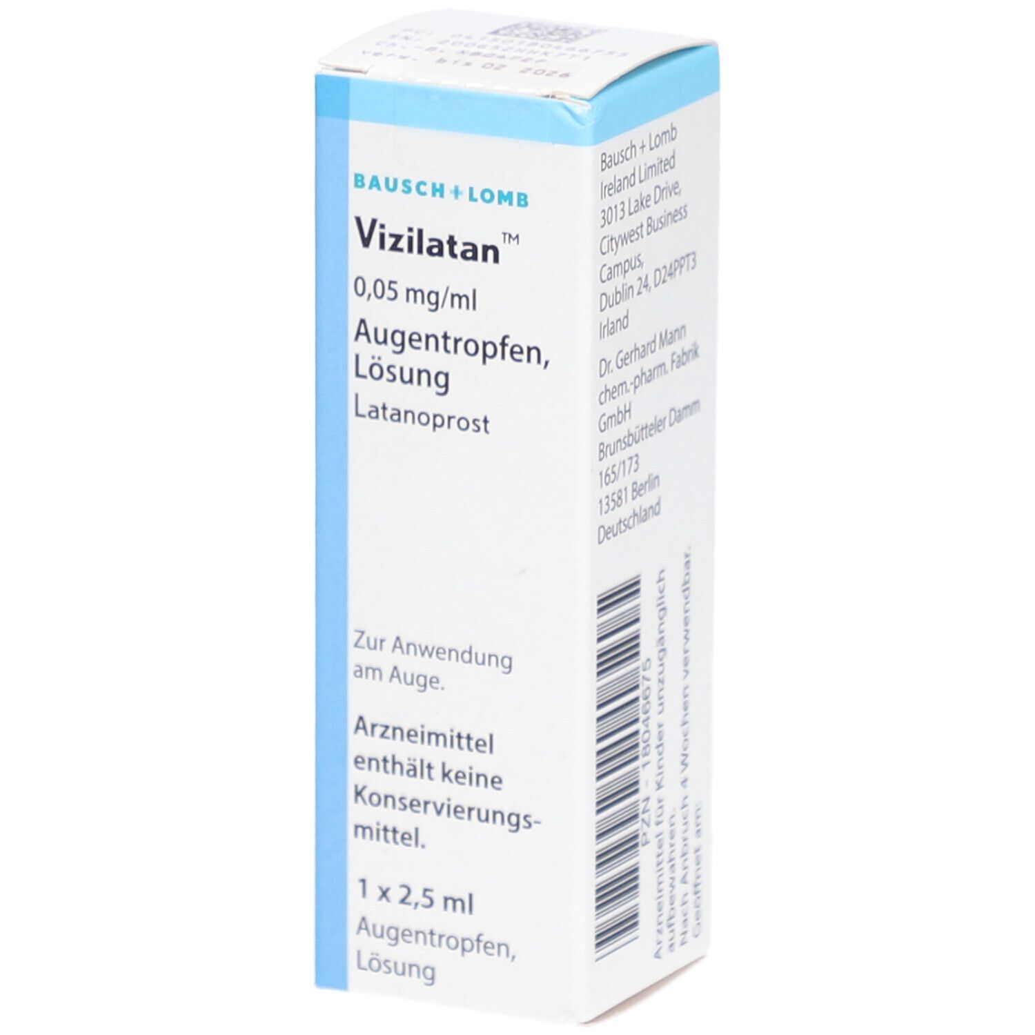 VIZILATAN 0,05 mg/ml Augentropfen unkonserviert