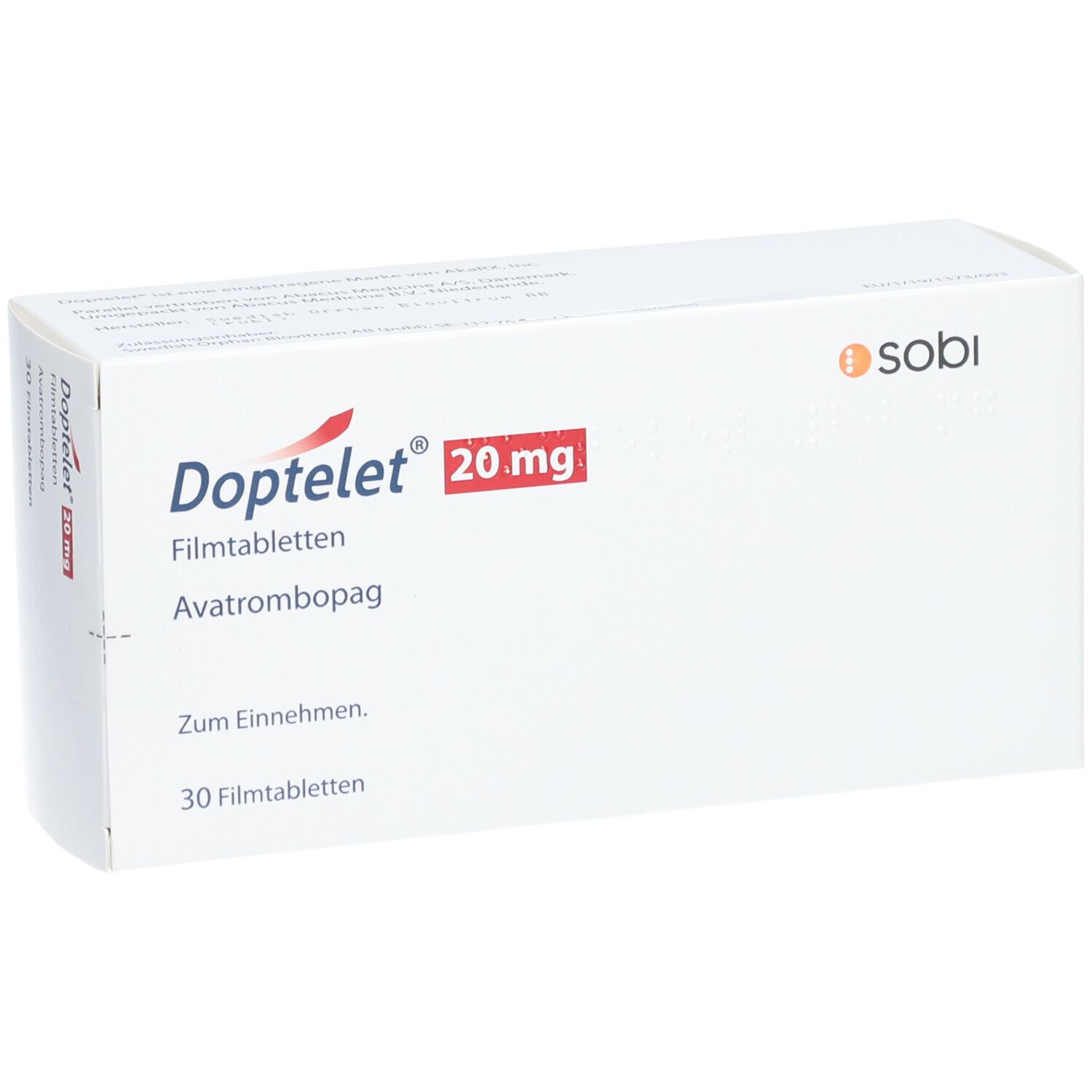 DOPTELET 20 mg Filmtabletten