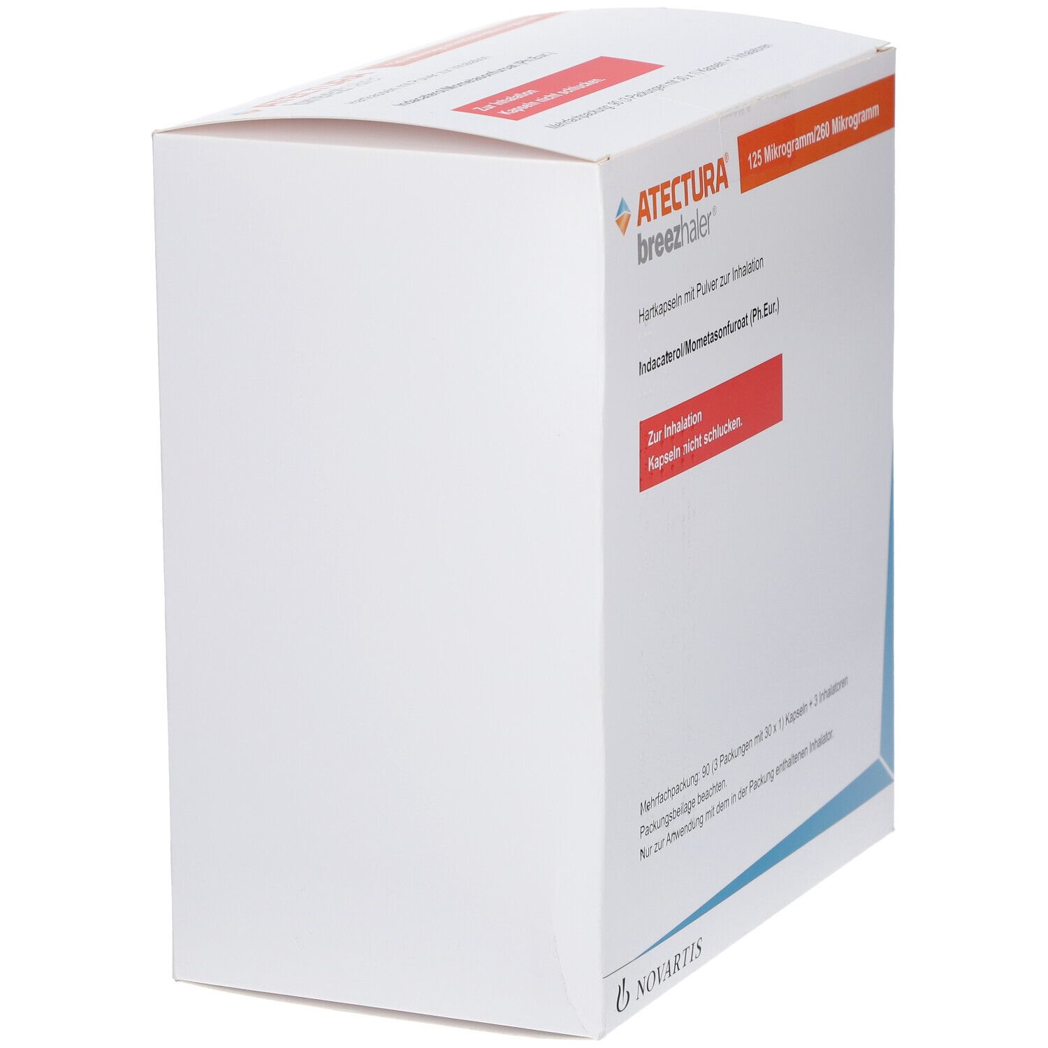 Atectura Breezhaler 125µg/260µg Hartk.m.Plv.z.Inh. 3x30 St Hartkapseln mit Pulver zur Inhalation