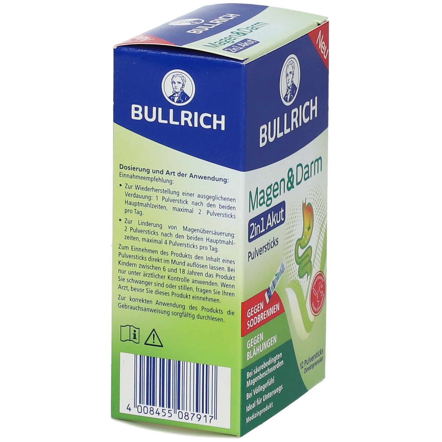 Bullrich Magen & Darm 2in1 Akut Pulversticks