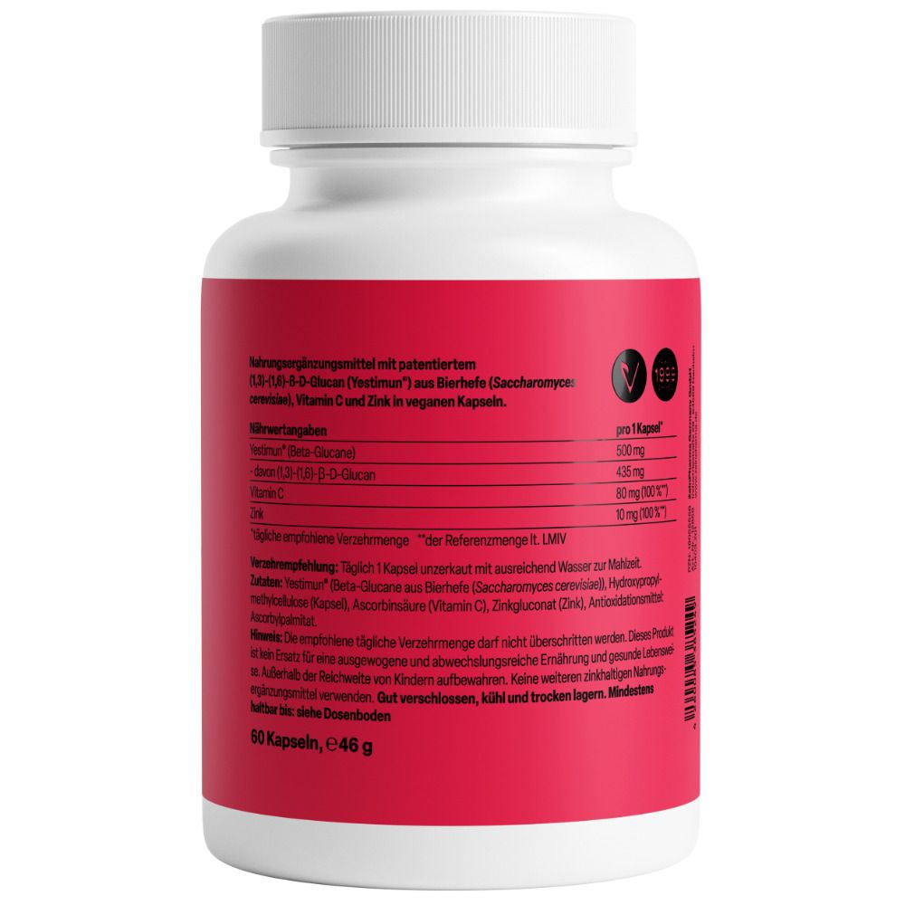 Beta-Glucan 500 mg + Vitamin C & Zink Kapseln