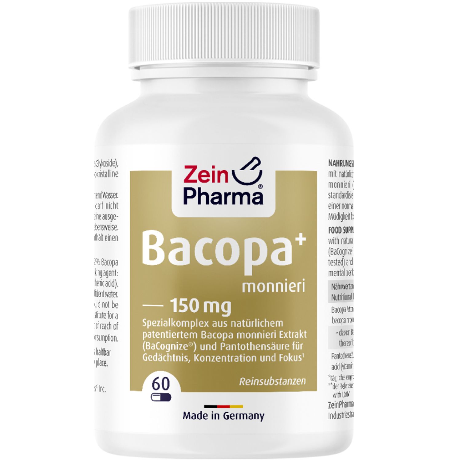 ZeinPharma® Bacopa+ monnieri 150 mg