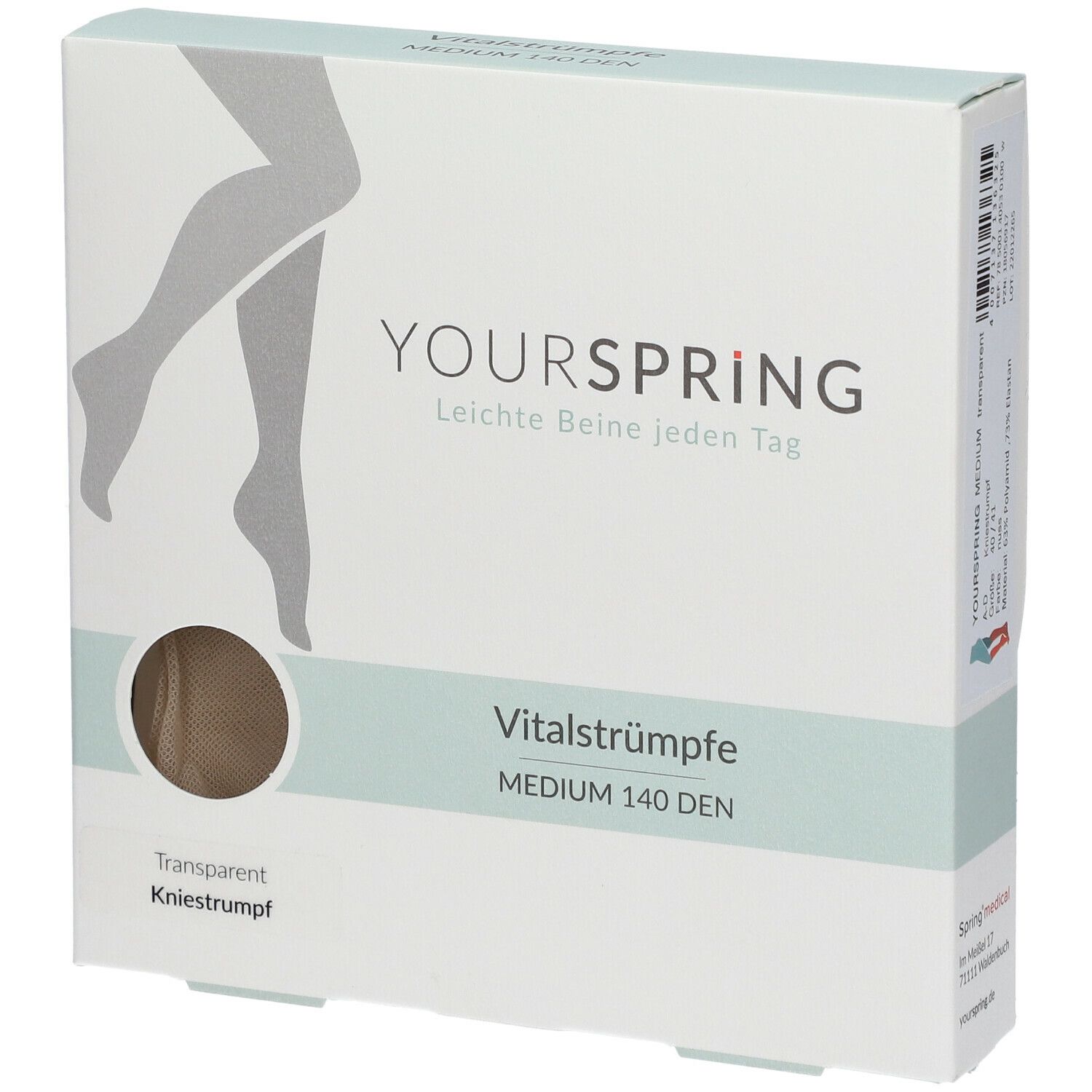 Spring® YOURSPRING LIGHT Vital-Kniestrumpf Gr. 40/41 nuss