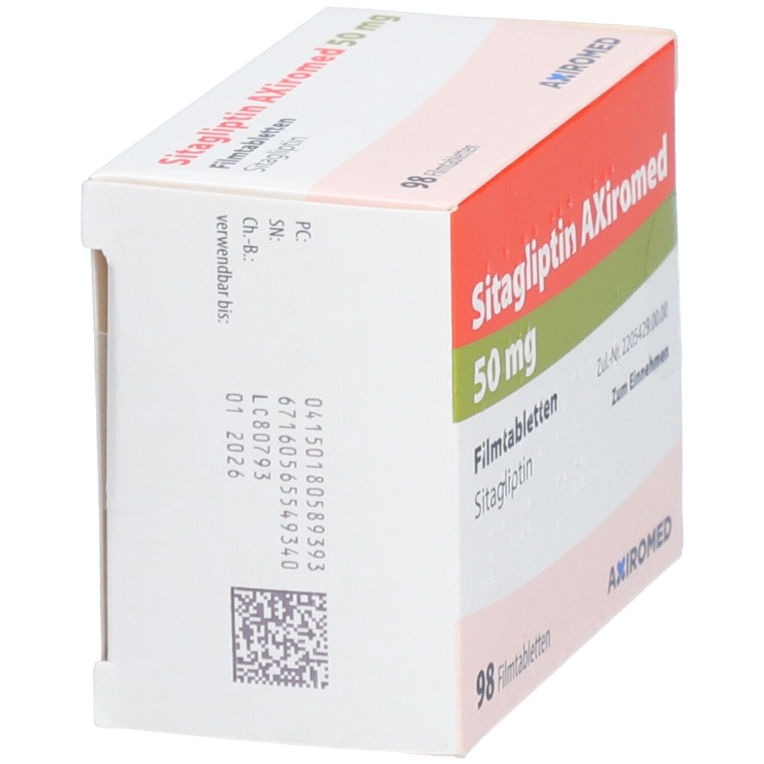 Sitagliptin AXiromed 25 mg Filmtabletten 98 St