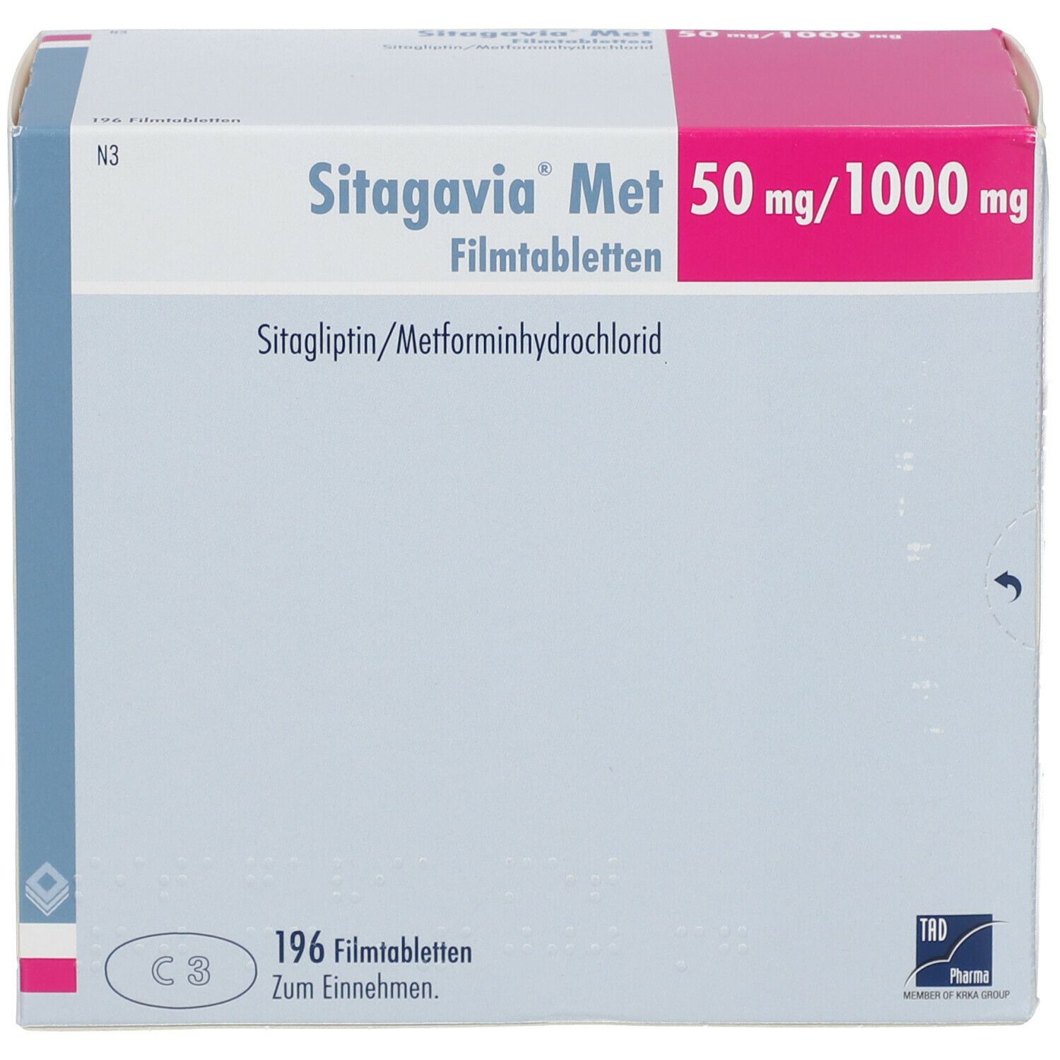 SITAGAVIA Met 50 mg/1000 mg Filmtabletten