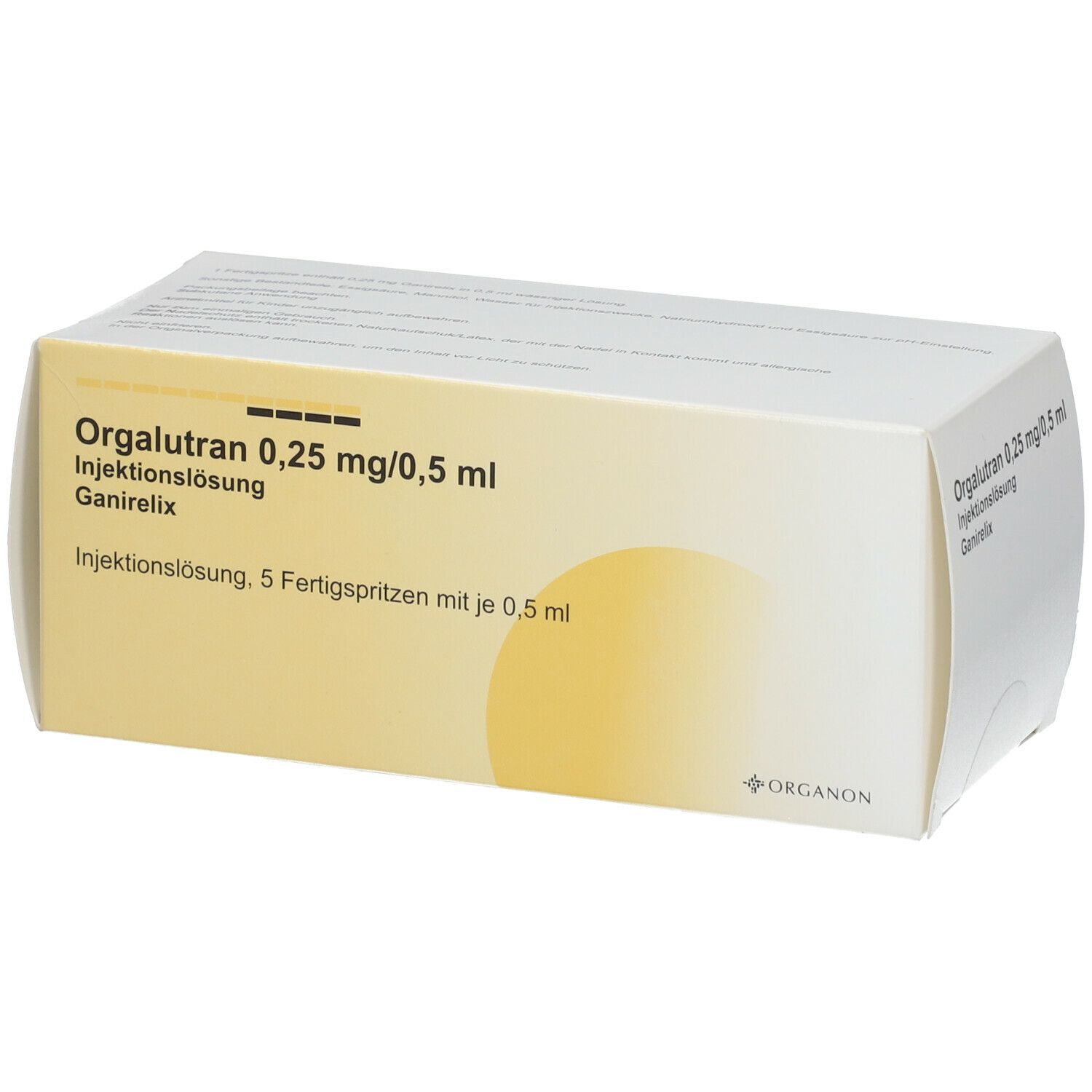 ORGALUTRAN 0,25 mg/0,5 ml Inj.-Lsg.i.e.Fertigspr.