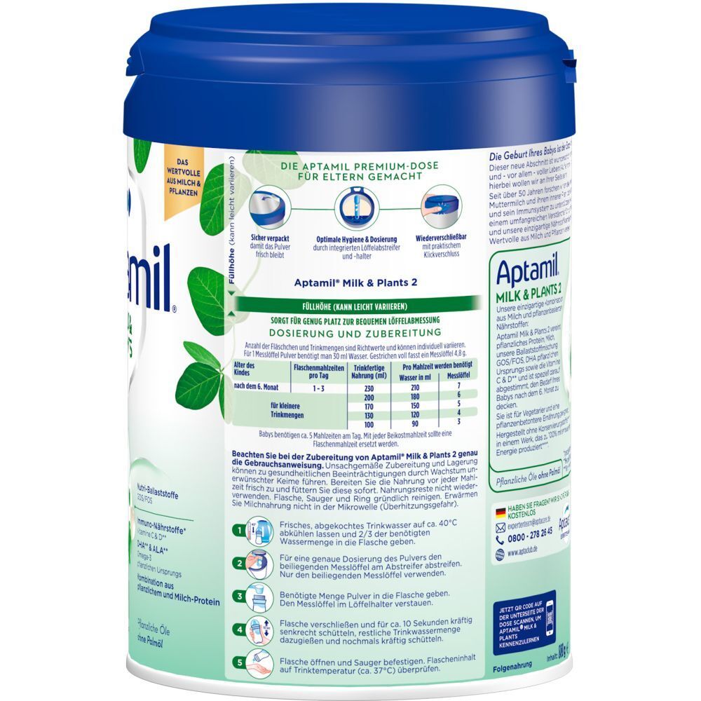 Aptamil Milk & Plants 2 Folgemilch ab dem 6. Monat
