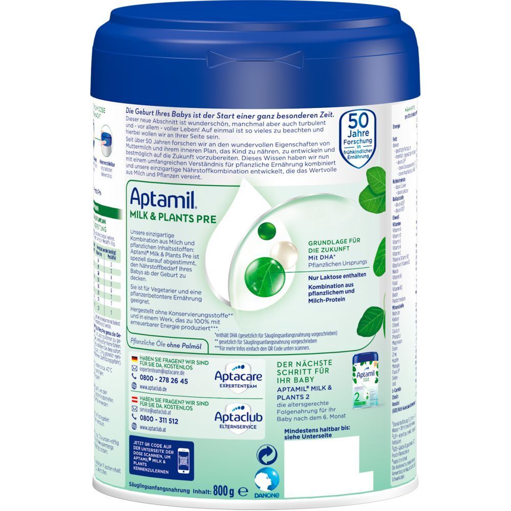 Aptamil Milk & Plants 2 Folgemilch ab dem 6. Monat
