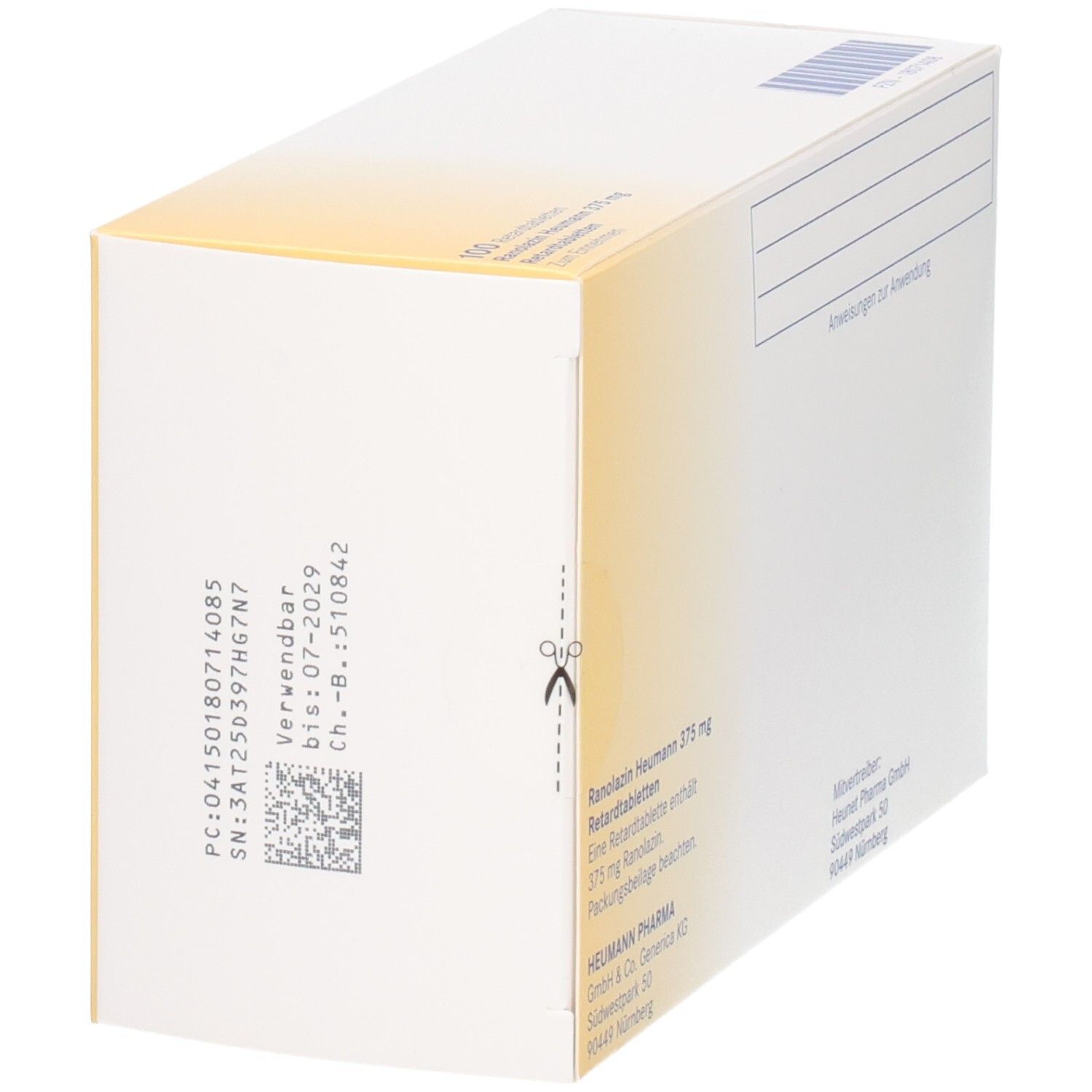 RANOLAZIN Heumann 375 mg Retardtabletten 100 St mit dem E-Rezept kaufen ...