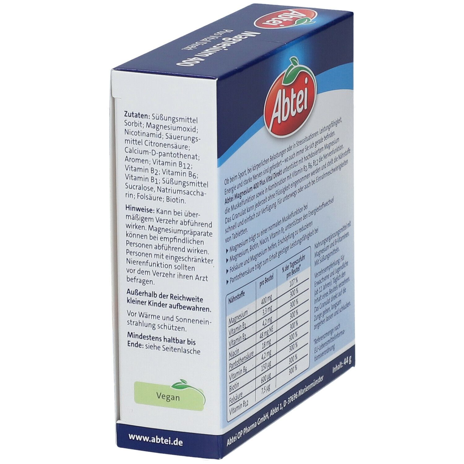 Abtei Magnesium 400 Plus Vital Direkt