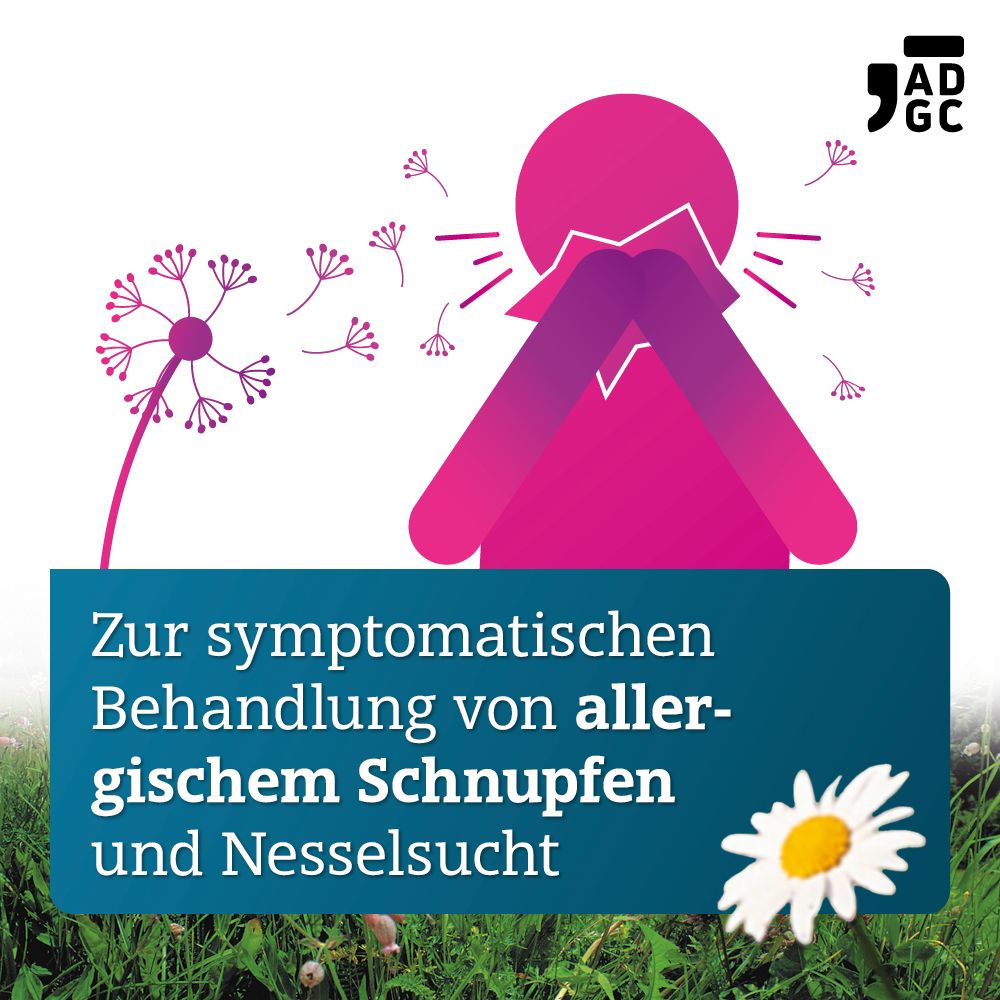 LEVOCETIRIZIN-ADGC® 5mg vergleichbare Wirkung wie Cetirizin b. halber Dosierung