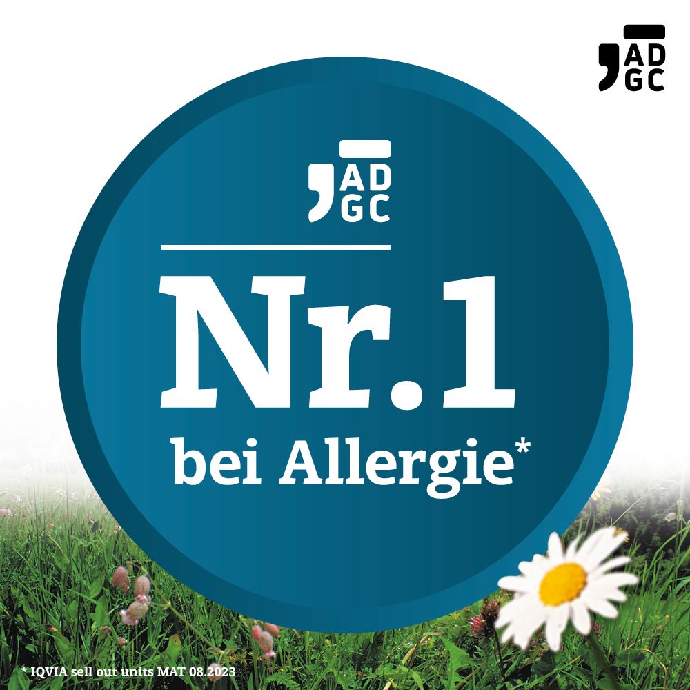 LEVOCETIRIZIN-ADGC® 5mg vergleichbare Wirkung wie Cetirizin b. halber Dosierung