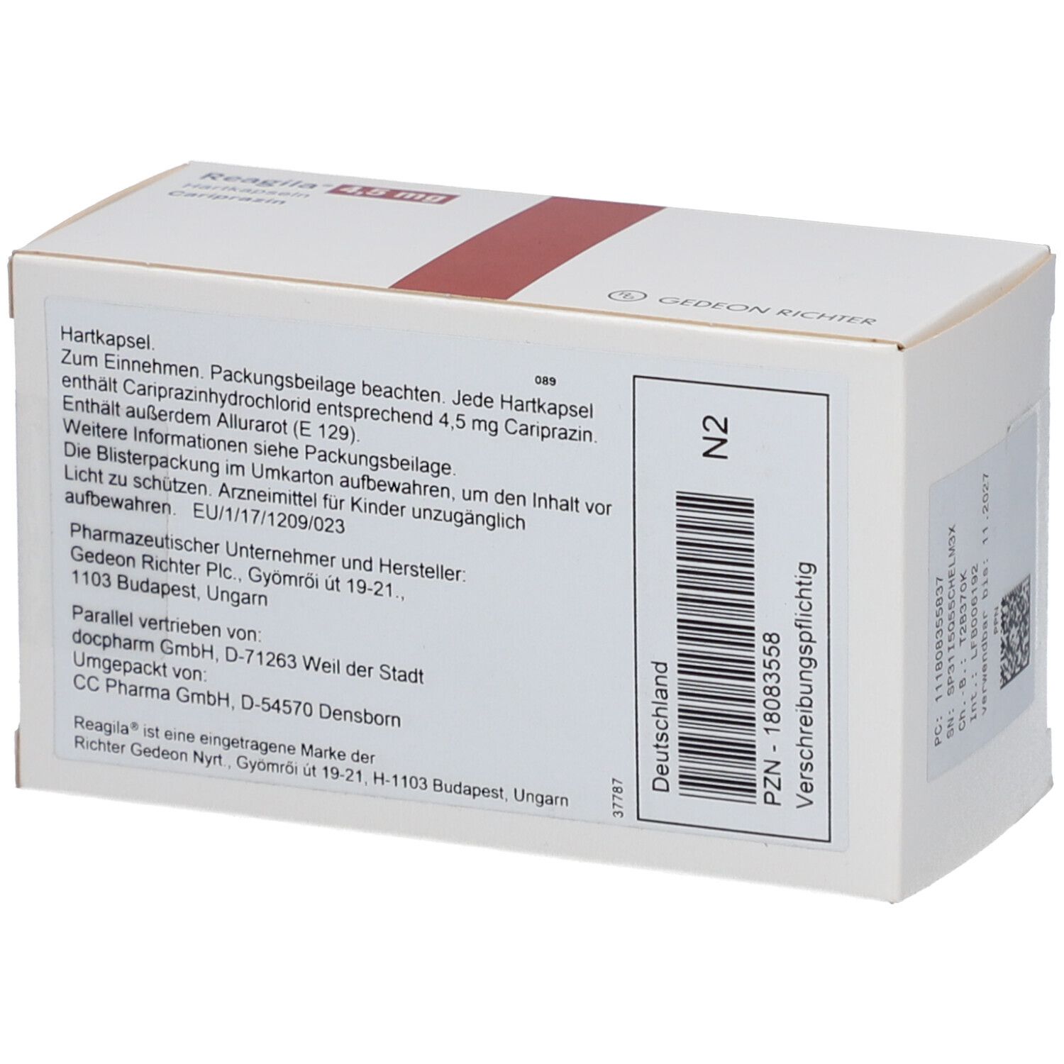 REAGILA 4,5 mg Hartkapseln B