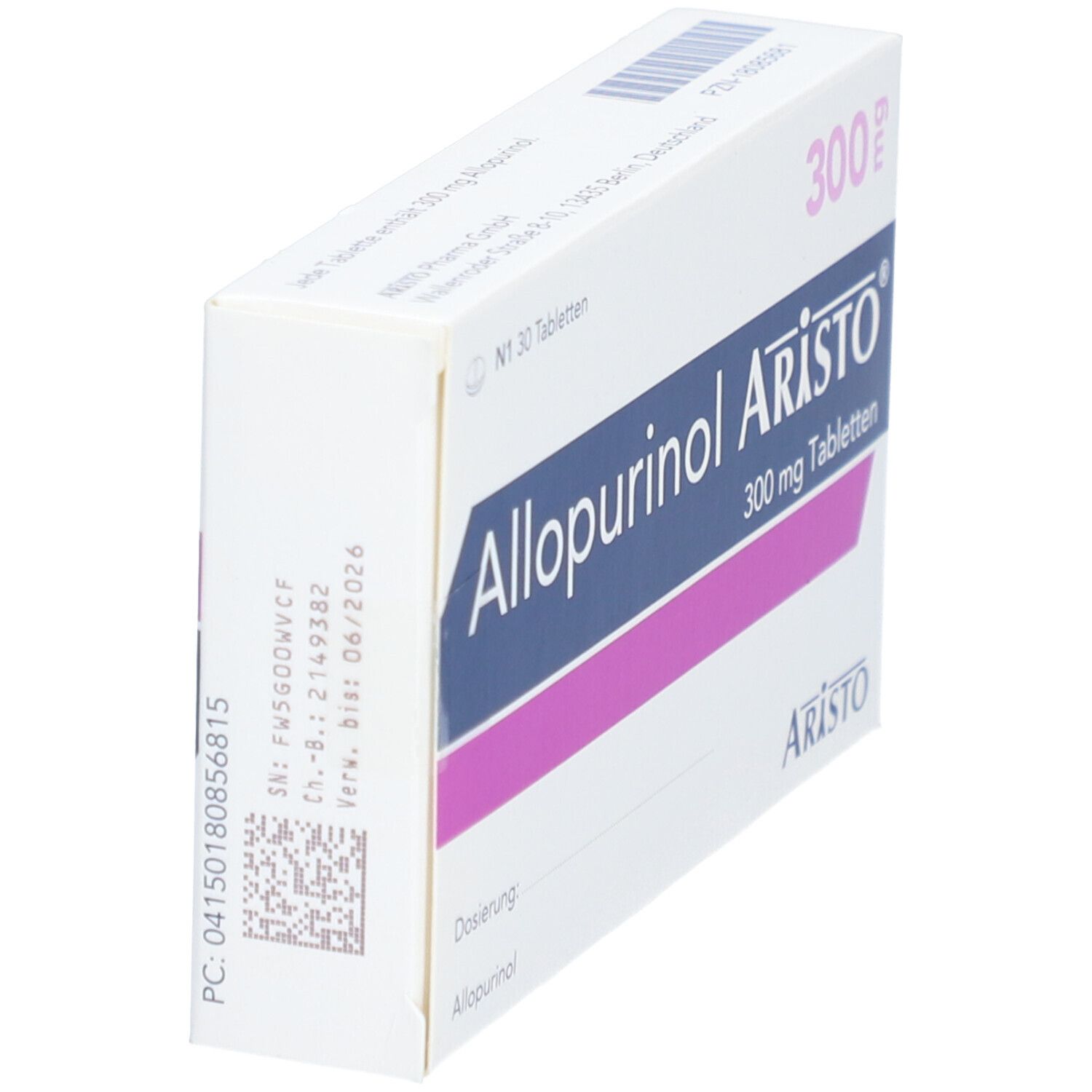 Allopurinol Aristo 300 mg Tabletten 50 St