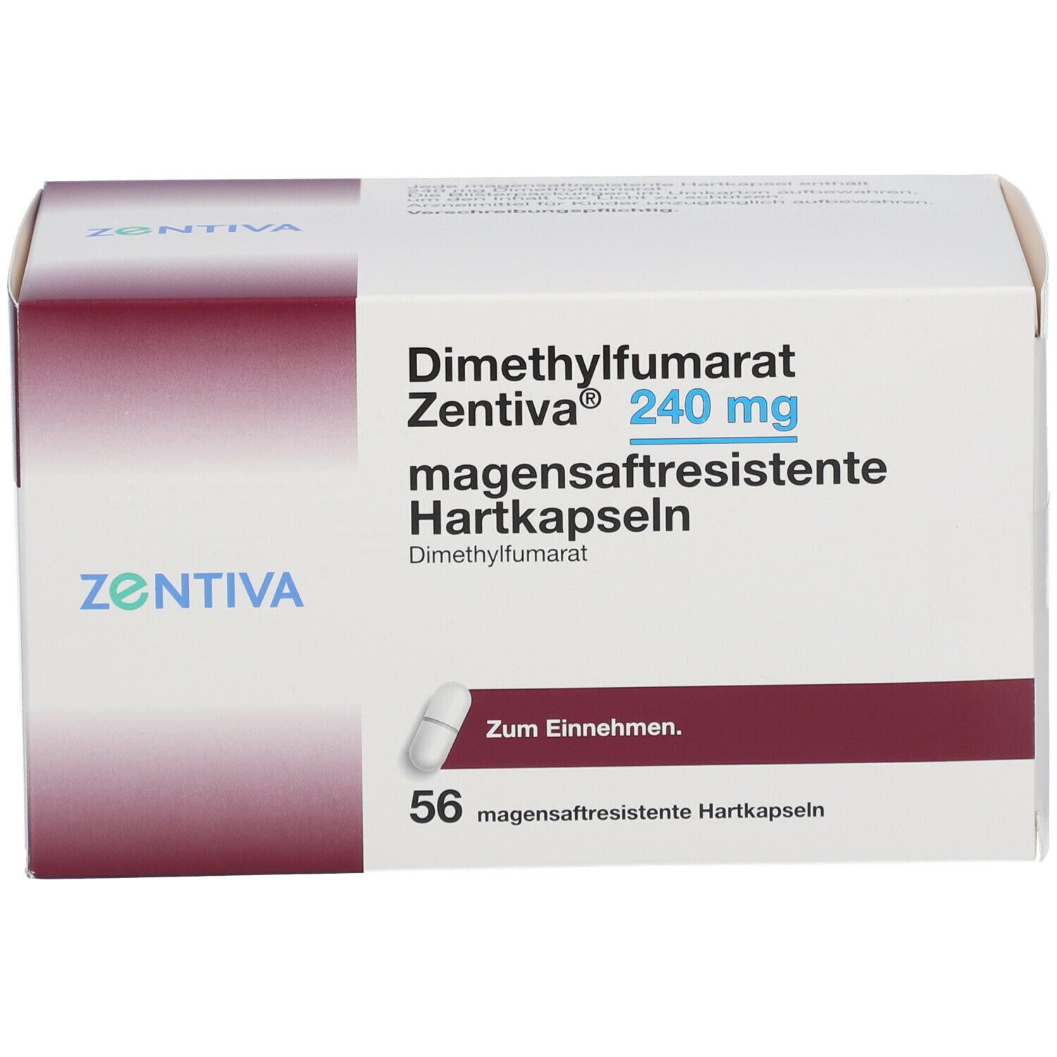 DIMETHYLFUMARAT Zentiva 240 mg magensaftr.Hartk.